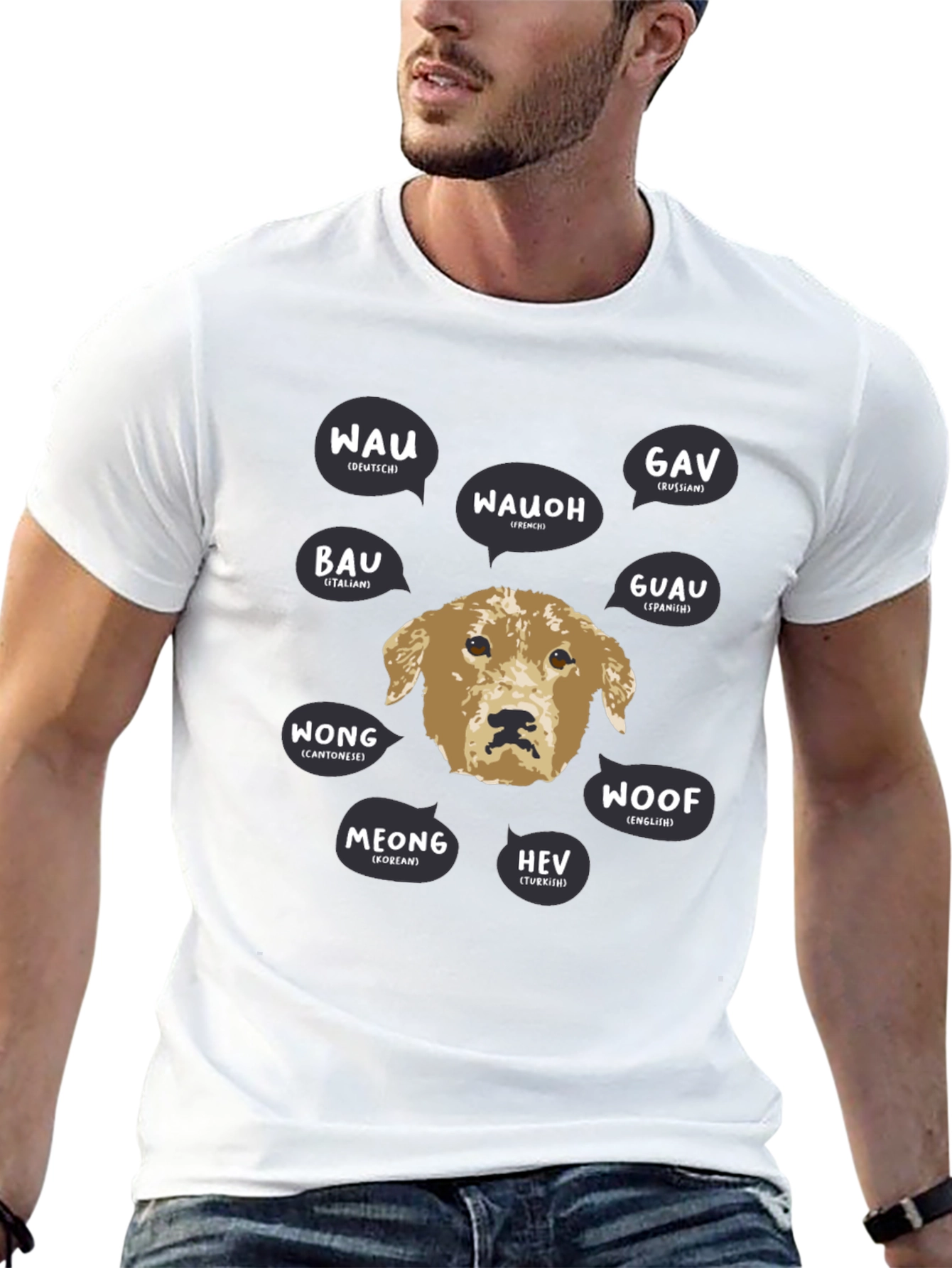 Dog Breed Bark Translation Graphic T-Shirt