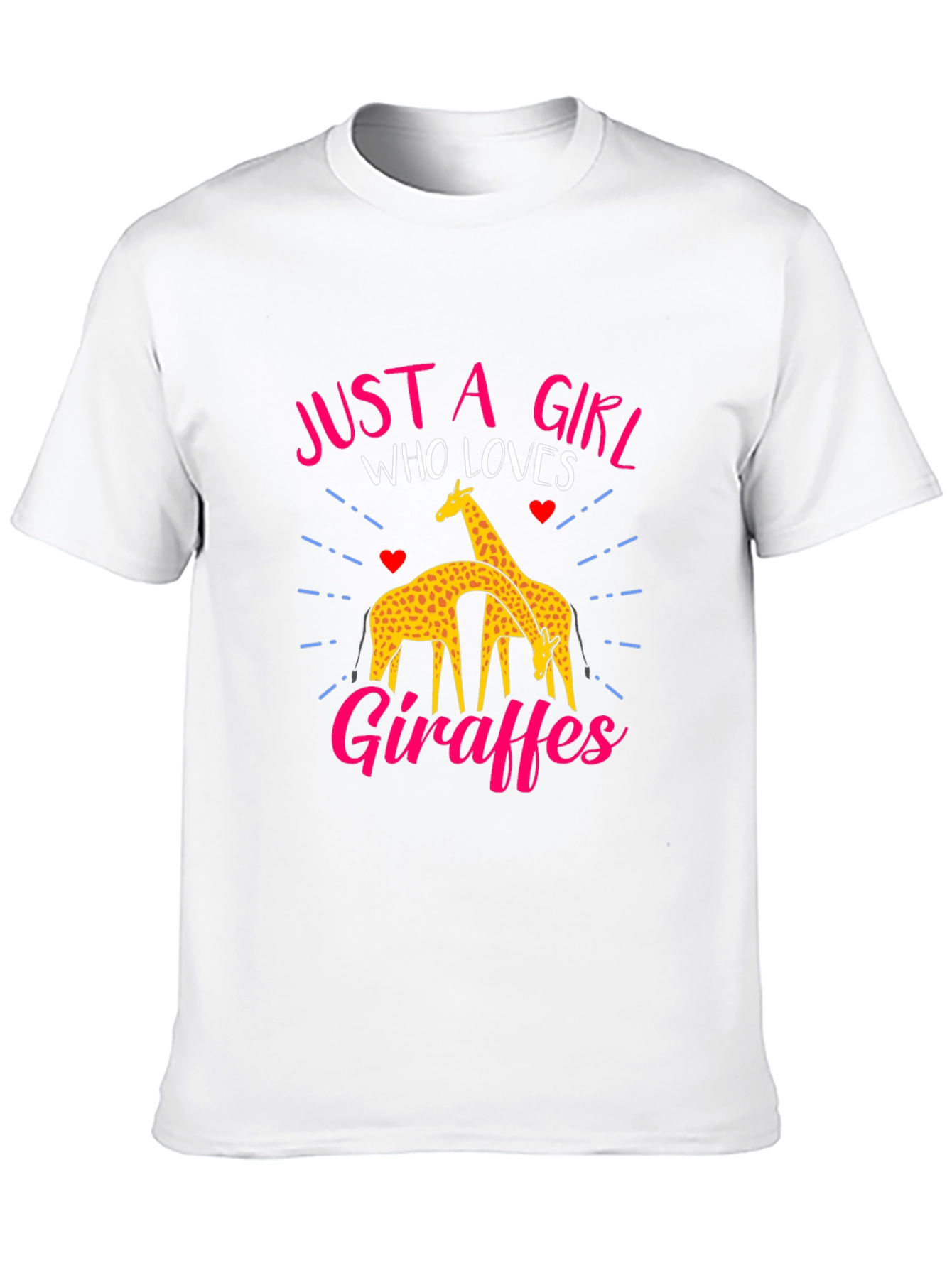 Just a Girl Who Loves Giraffes Black T-Shirt