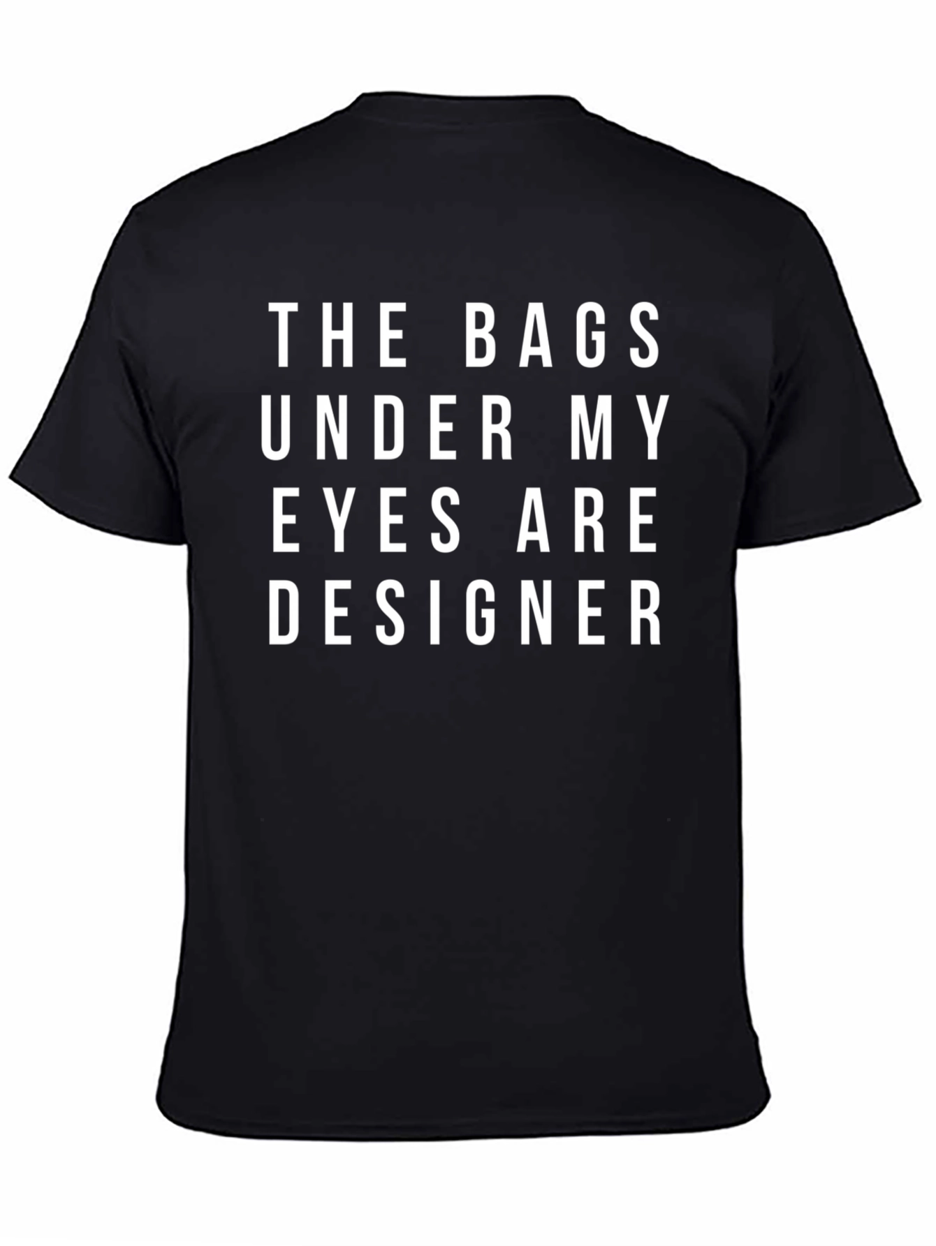 Designer Bags Graphic Tee - Black Cotton T-Shirt