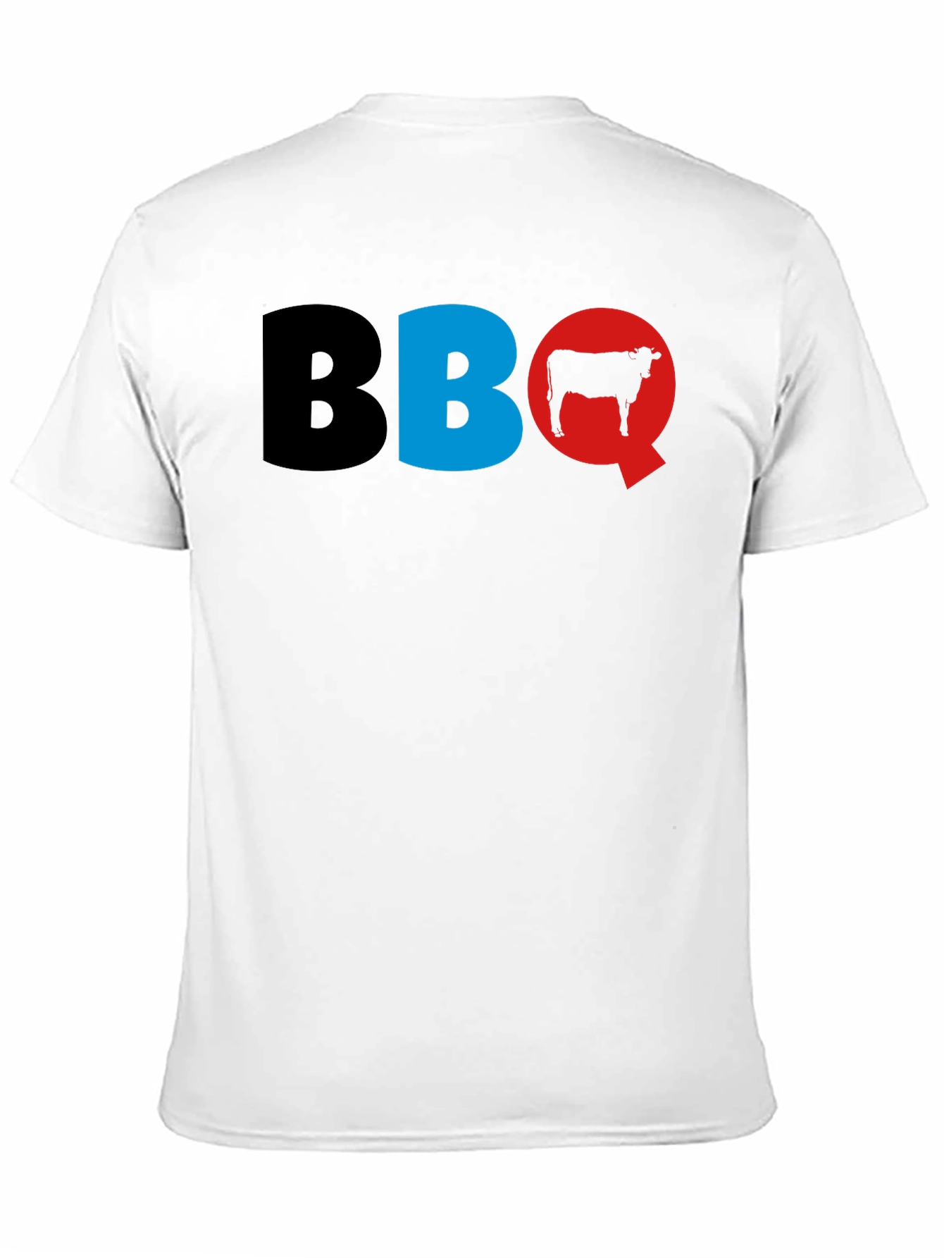 BBQ Cow Graphic T-Shirt - Black Cotton Tee
