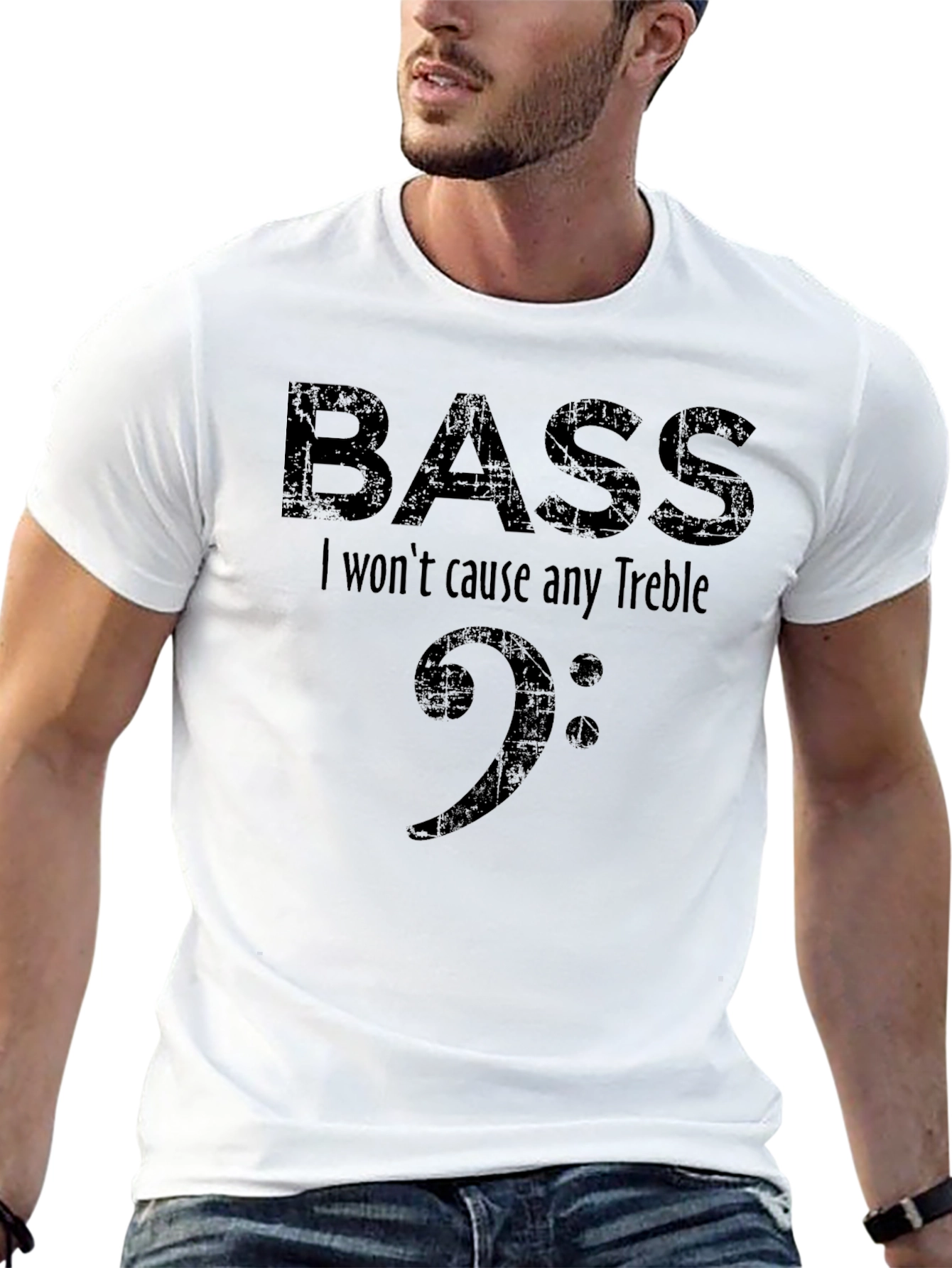 Bass I Wont Cause Any Treble Black T-Shirt