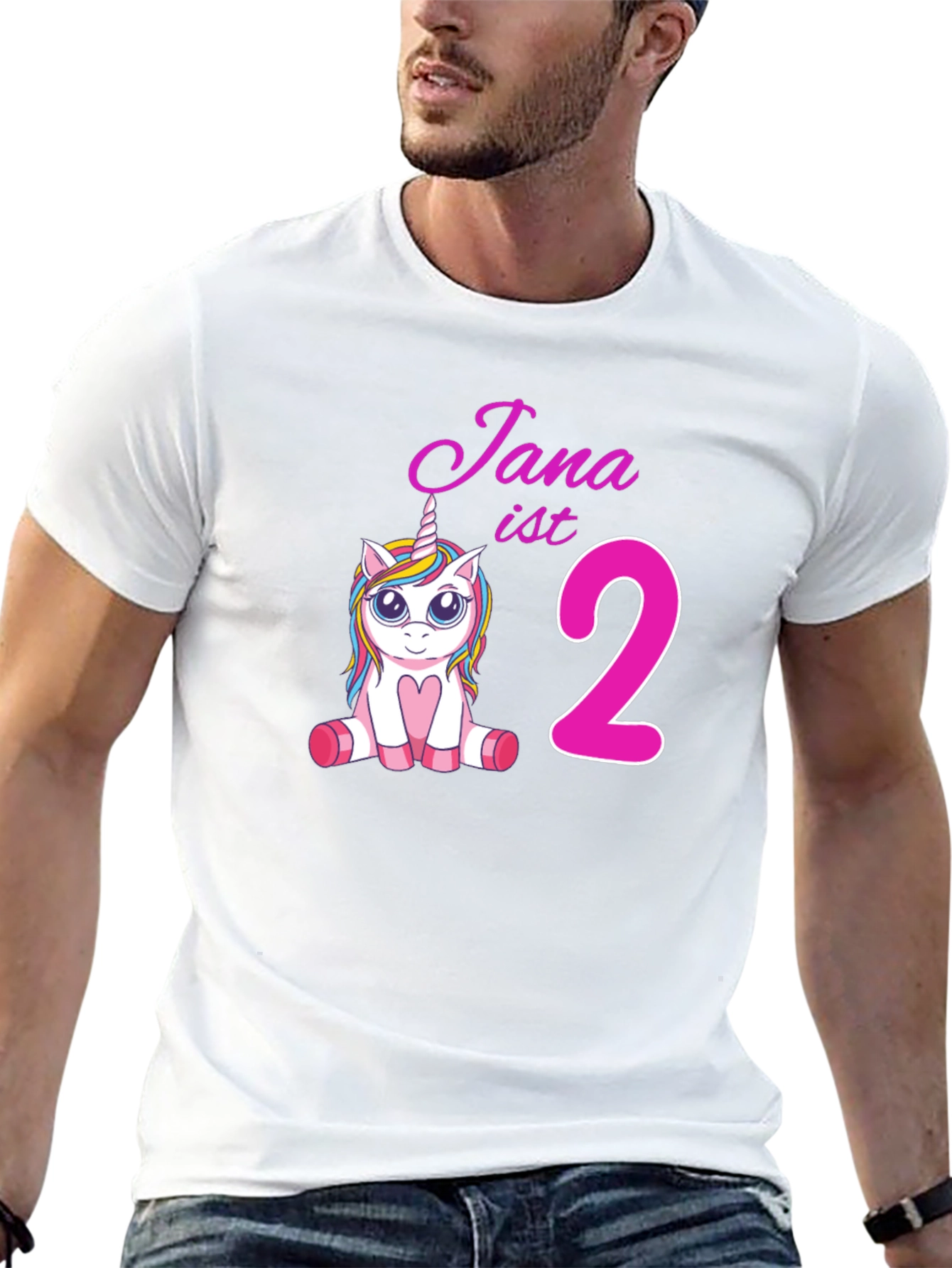 Jana is 2 Unicorn Birthday T-Shirt