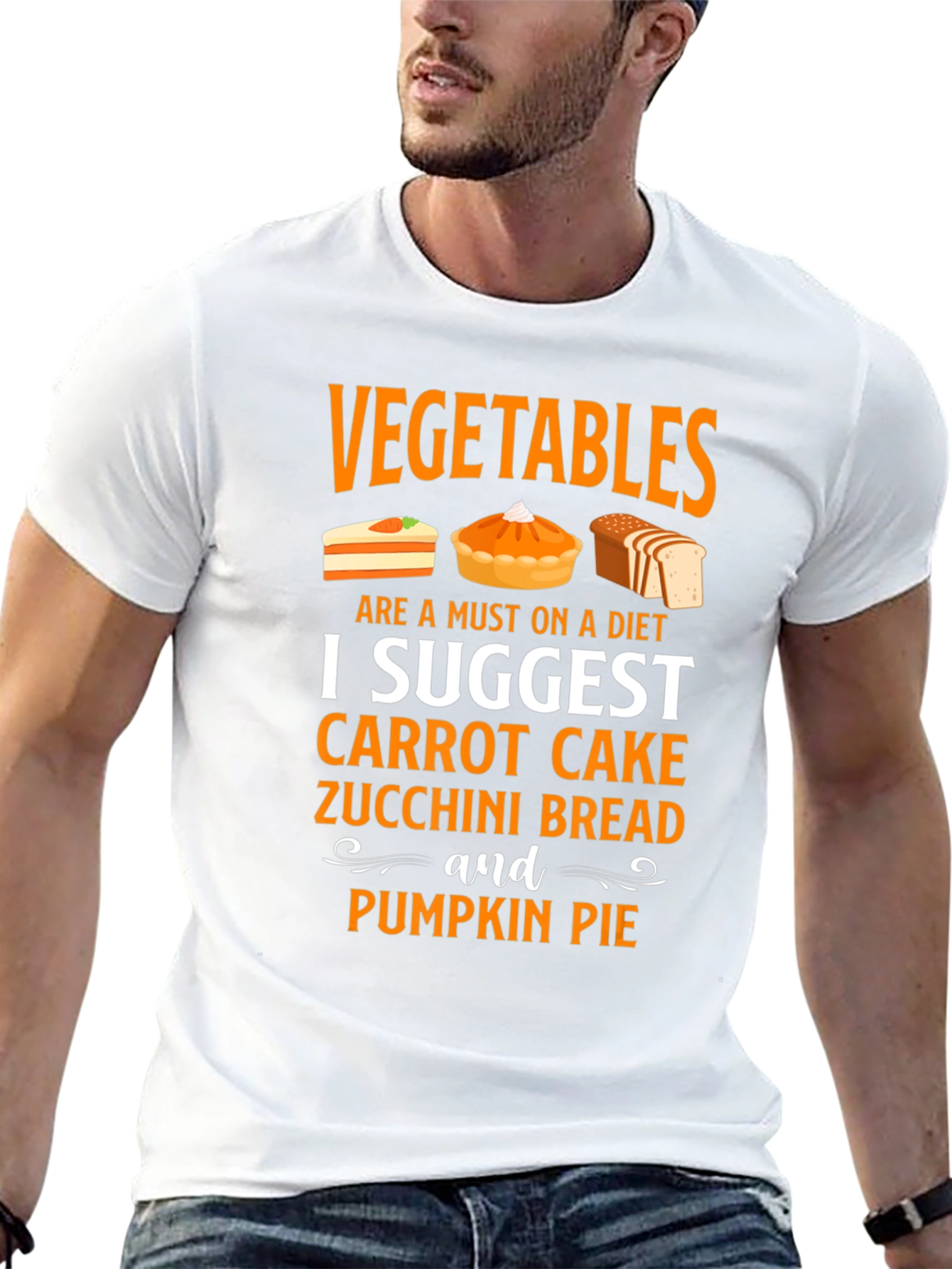 Vegetables Diet T-Shirt Carrot Zucchini Pumpkin Pie
