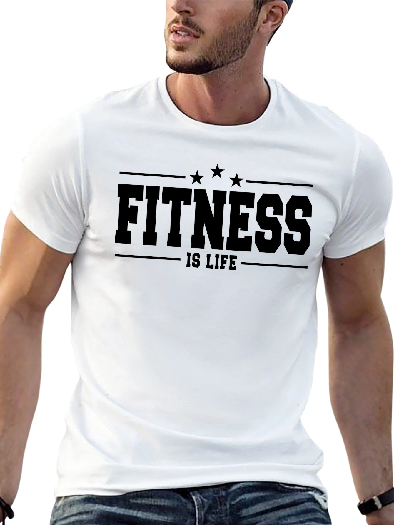 Fitness is Life - Black T-Shirt