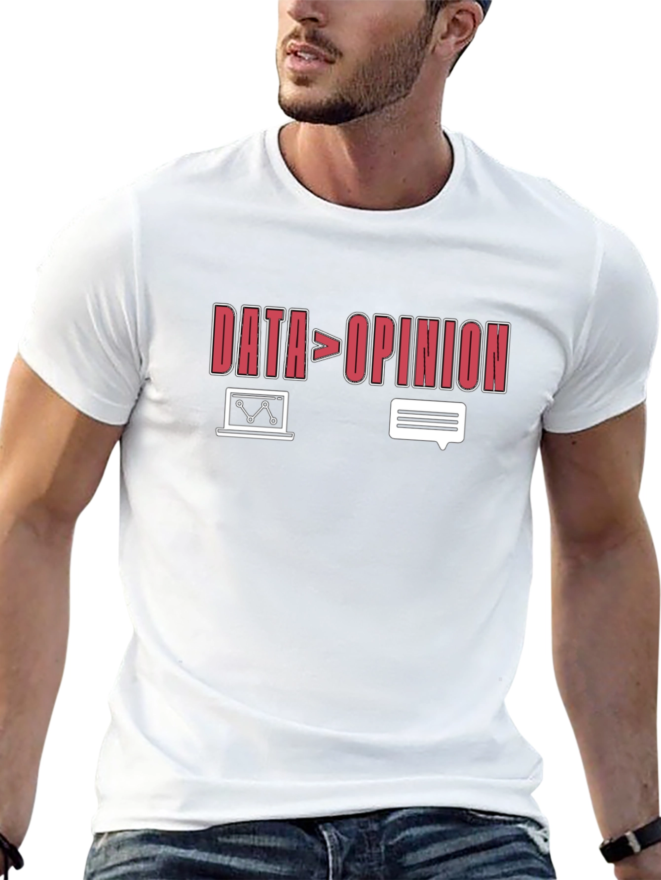 Data Over Opinion Graphic T-Shirt