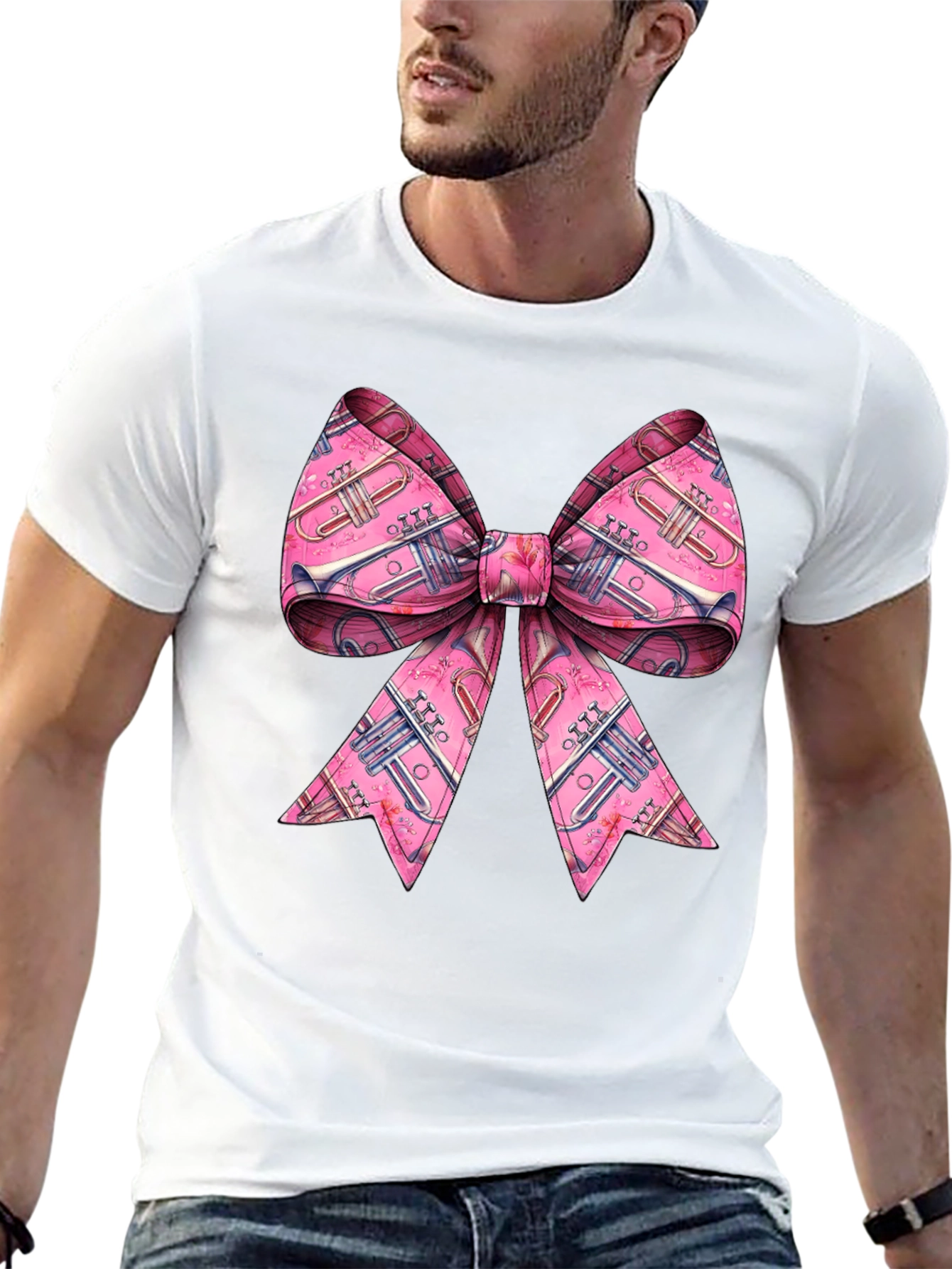 Musical Bow T-Shirt: Unique Design