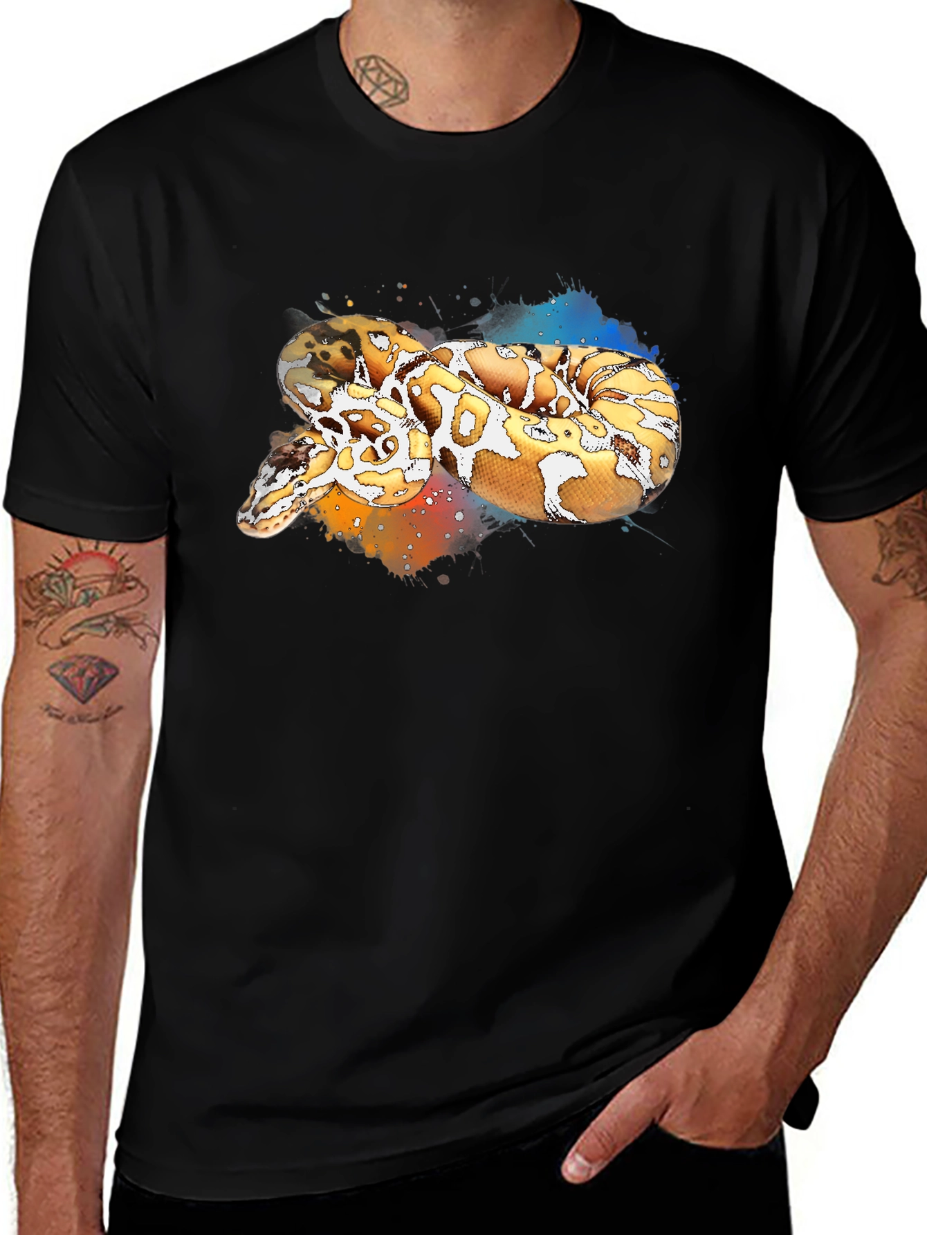 Snake Watercolor Graphic T-Shirt