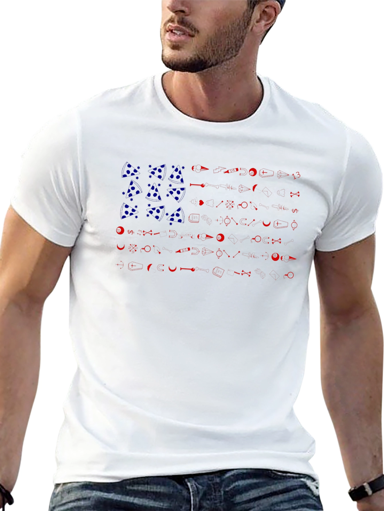 Esoteric Symbol Flag Graphic T-Shirt