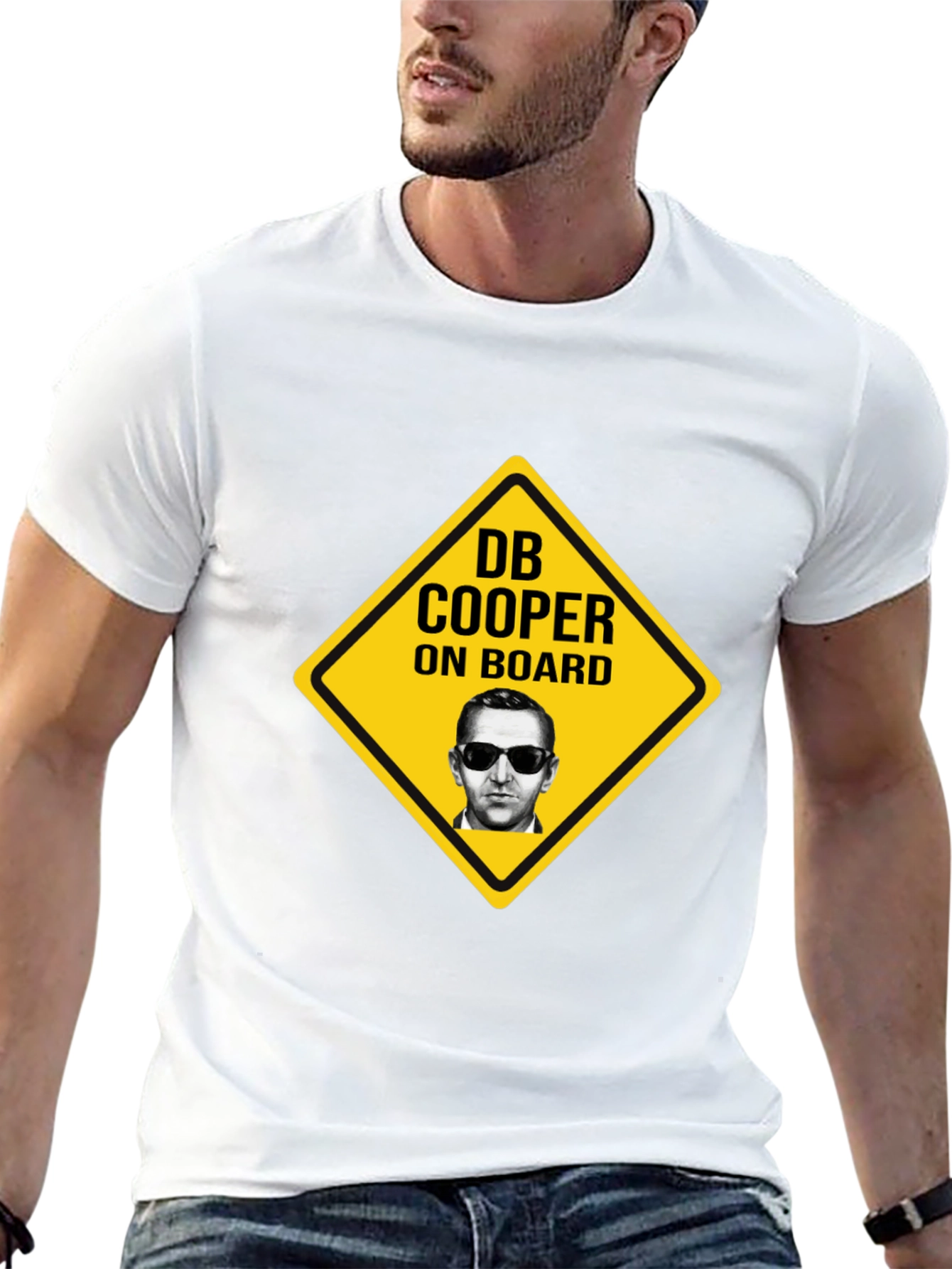 DB Cooper On Board Novelty Graphic T-Shirt