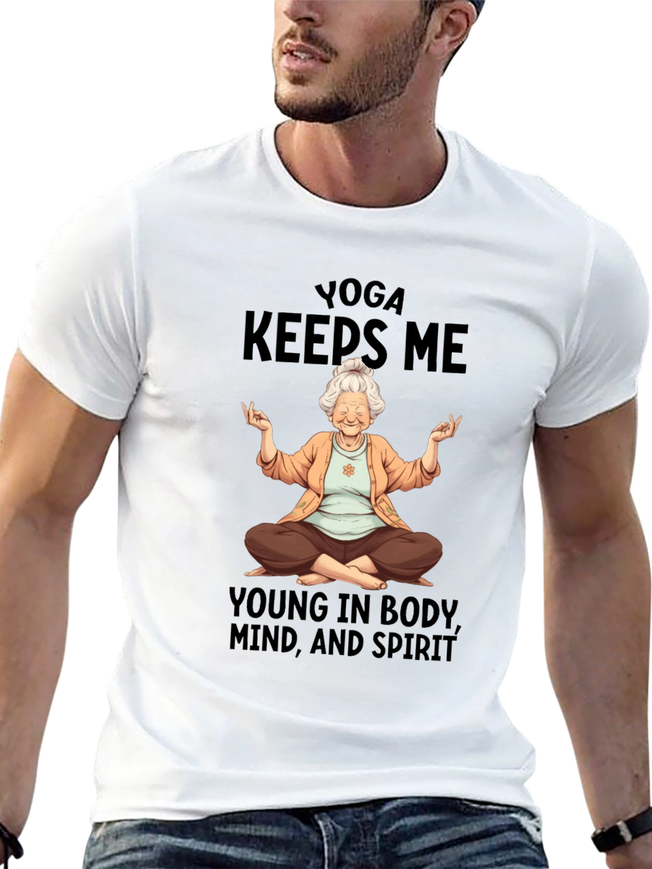 Yoga Keeps Me Young Graphic T-Shirt