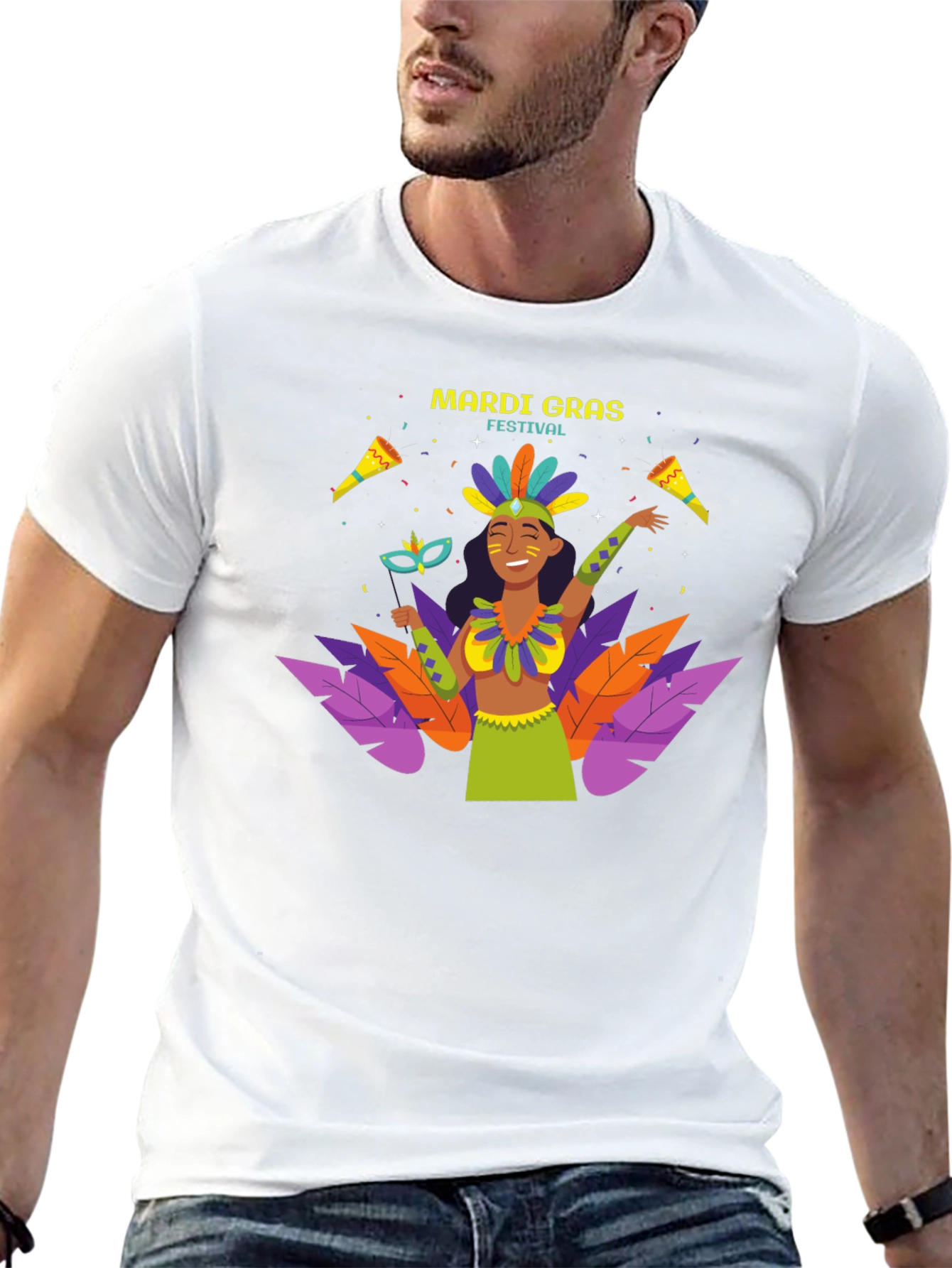 Mardi Gras Festival Graphic T-Shirt