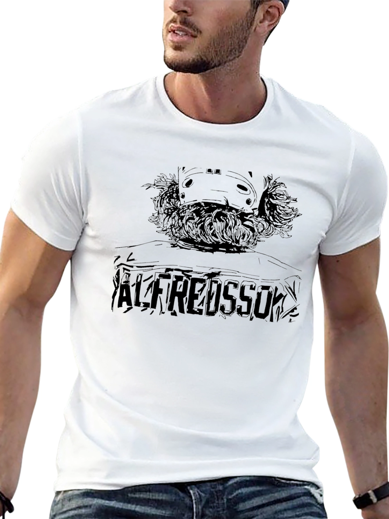 Alfredsson Black Graphic Tee
