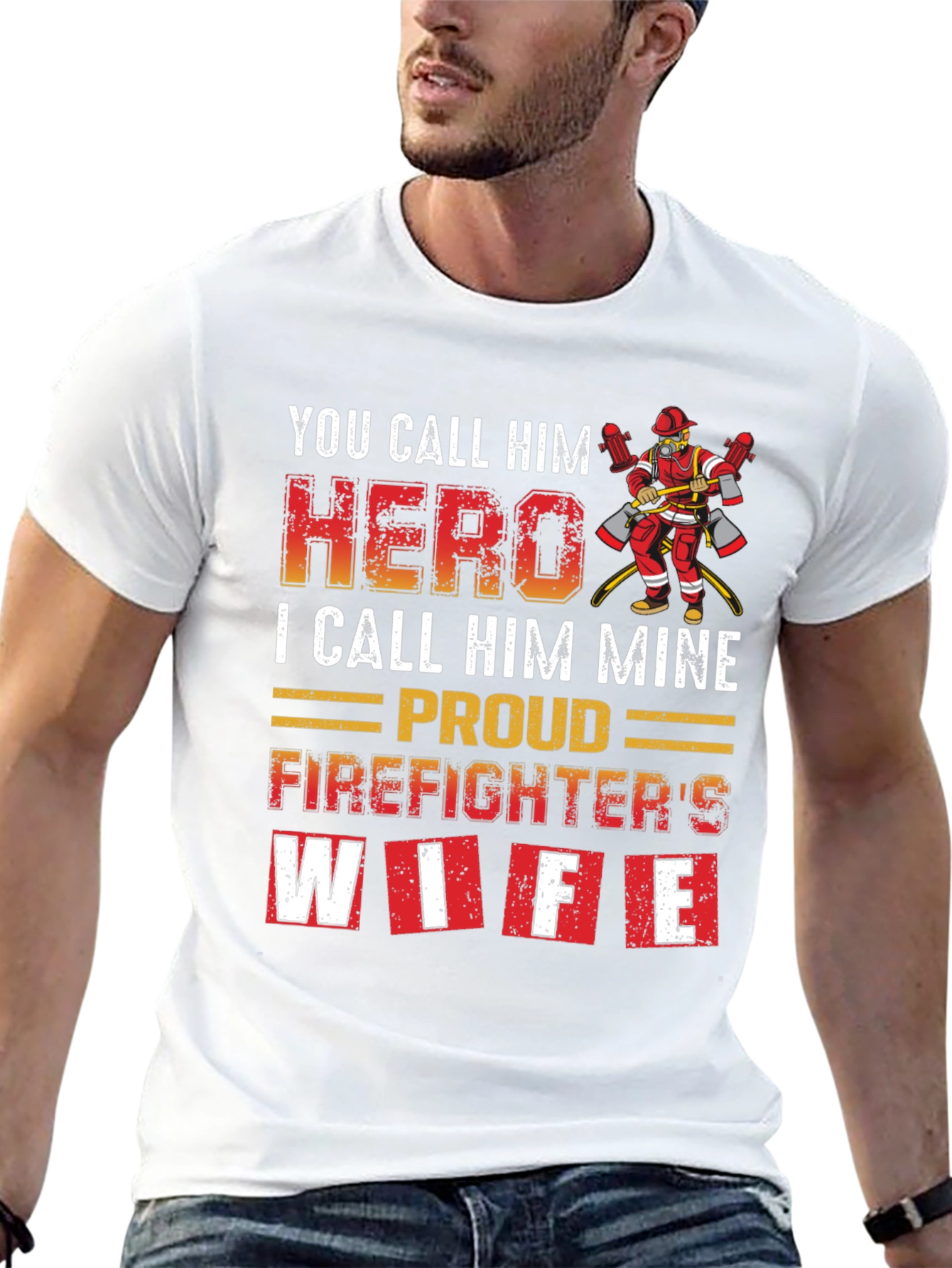 Firefighters Wife T-Shirt - Hero Design