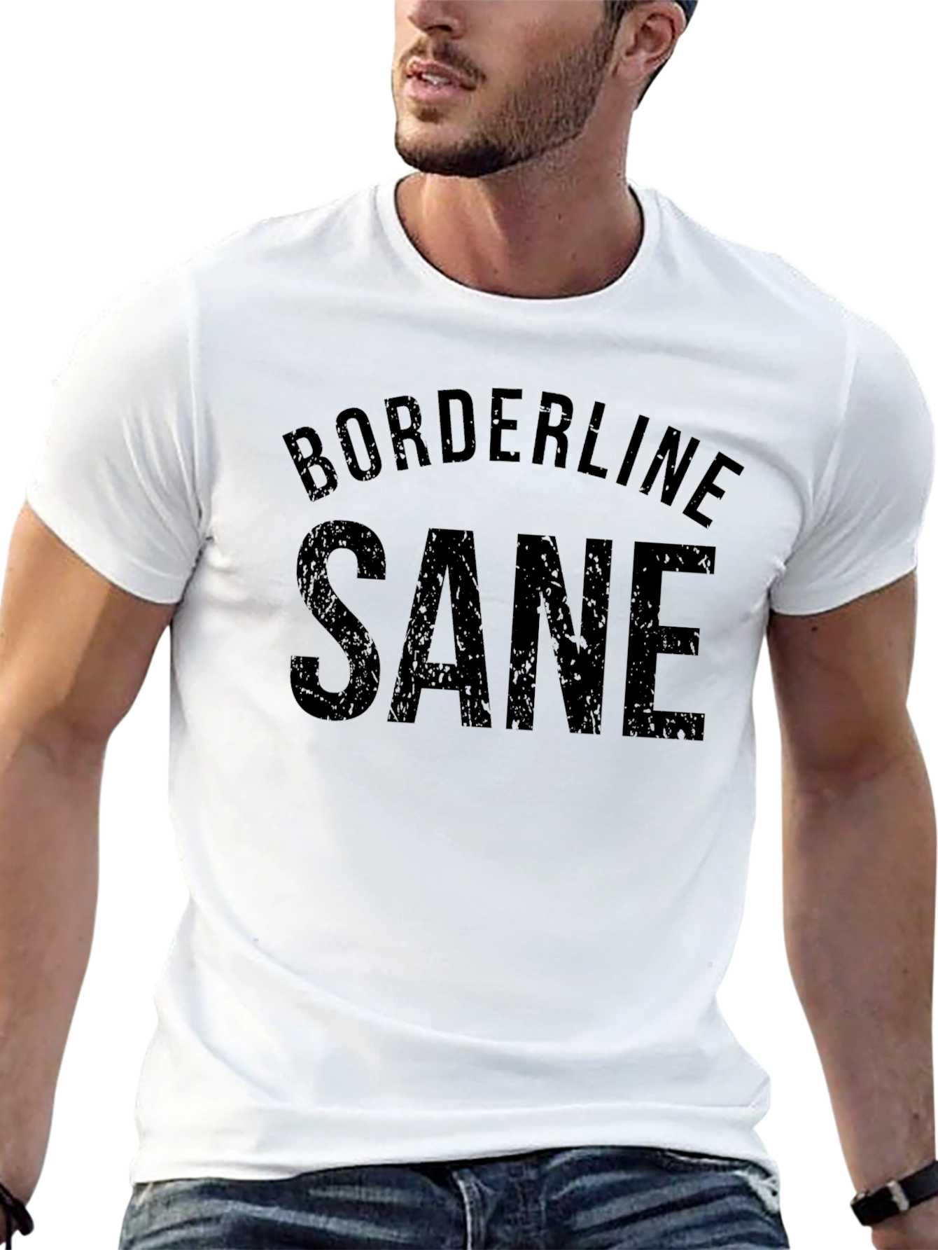 Borderline Sane Graphic Tee - Mens Black T-Shirt