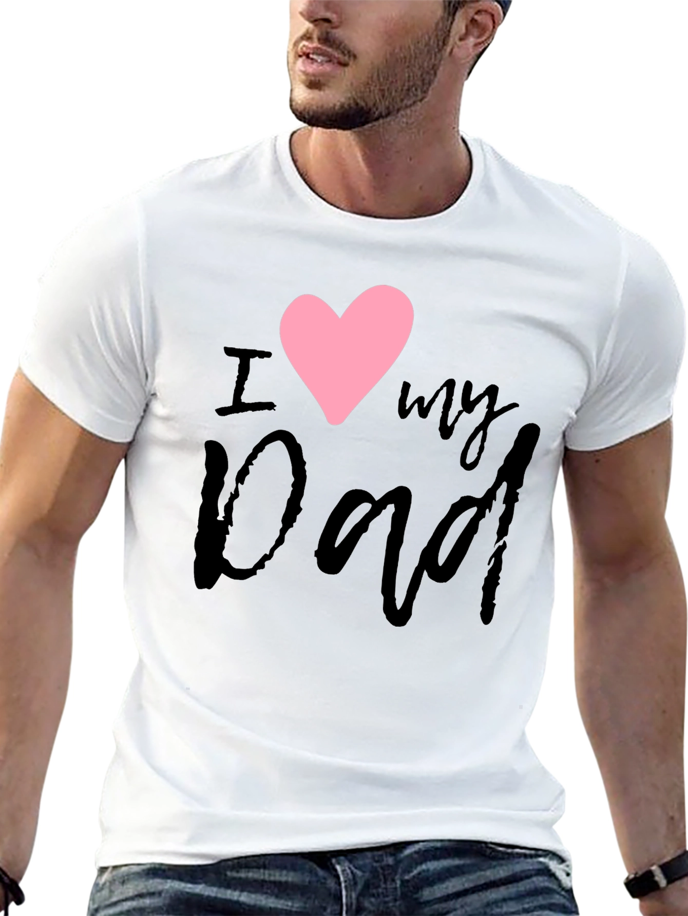 I Heart My Dad Black T-Shirt