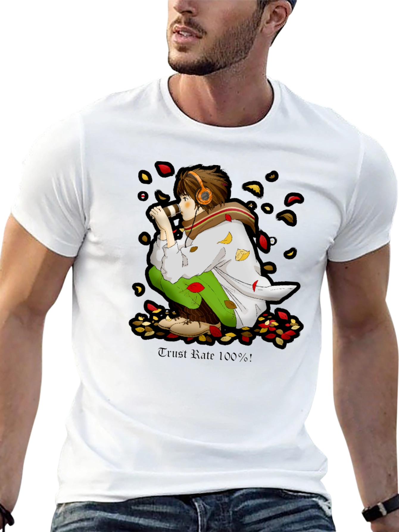 Anime Boy Graphic Tee - Trust Rate 100%