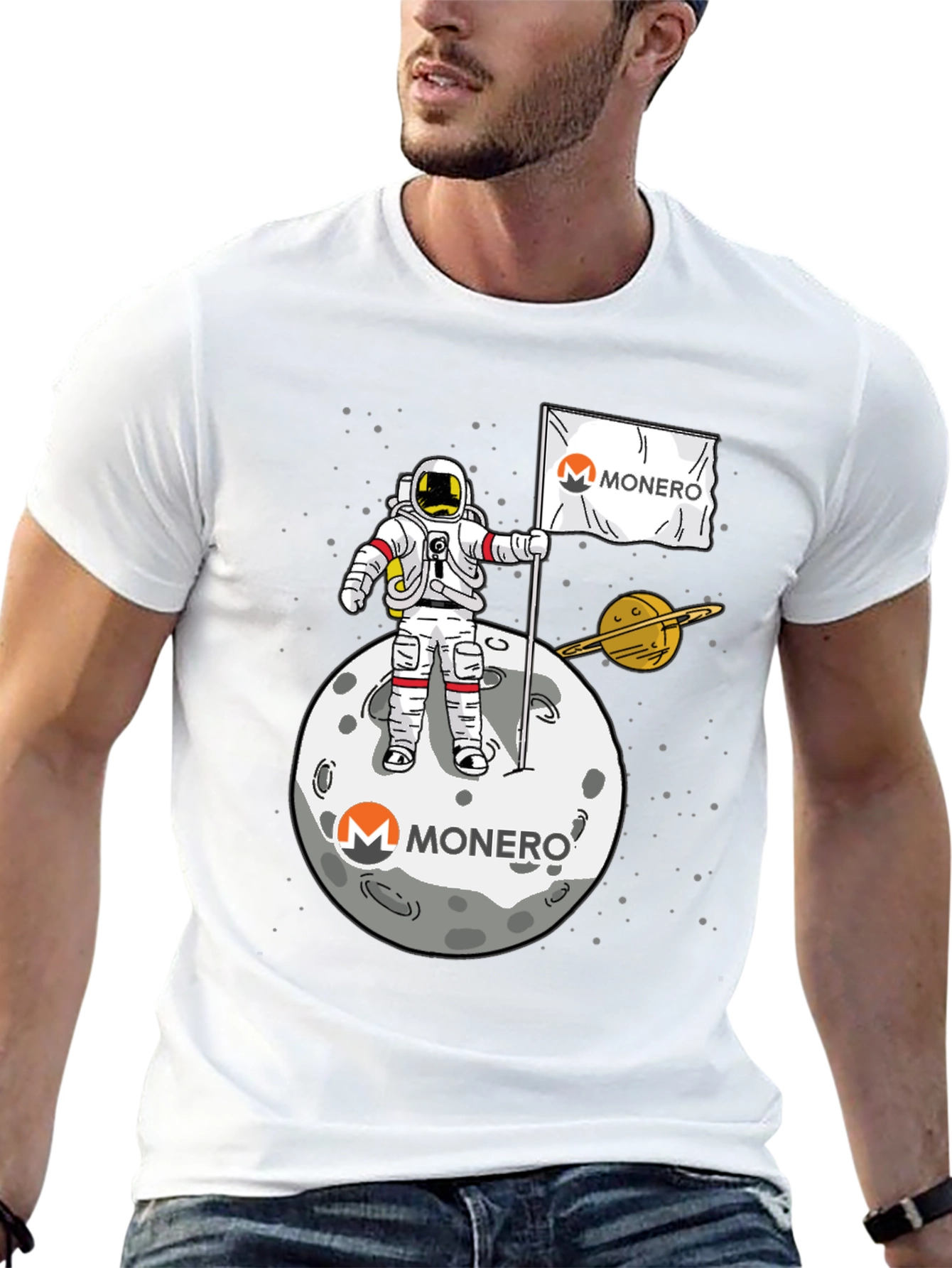 Monero Moon Landing Graphic T-Shirt