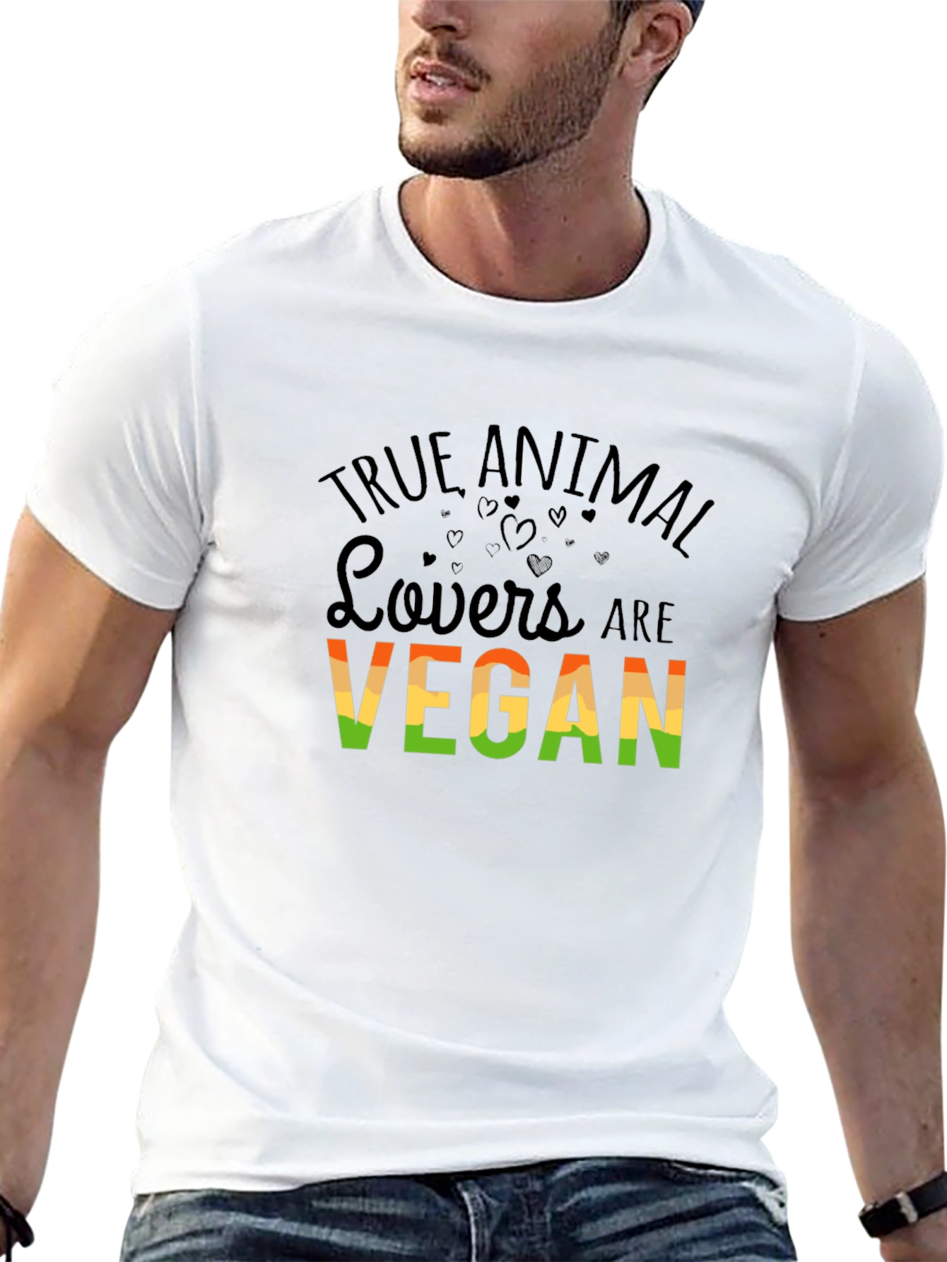 True Animal Lovers Vegan Graphic T-Shirt