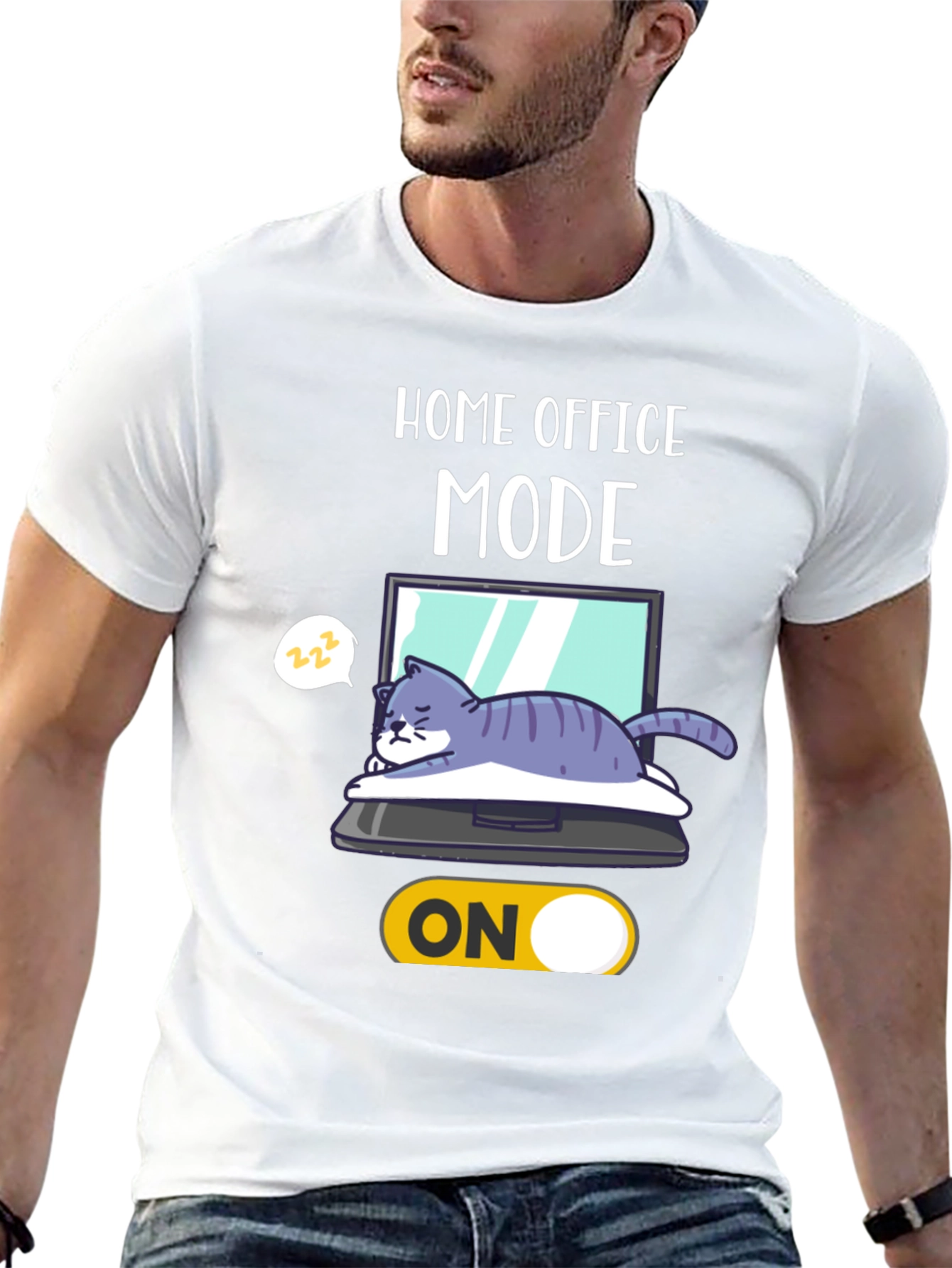 Home Office Mode On Cat T-Shirt