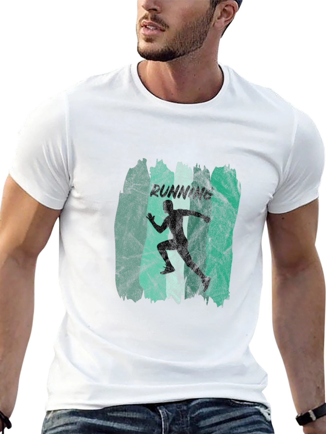 Running Graphic Tee - Mens Black T-Shirt