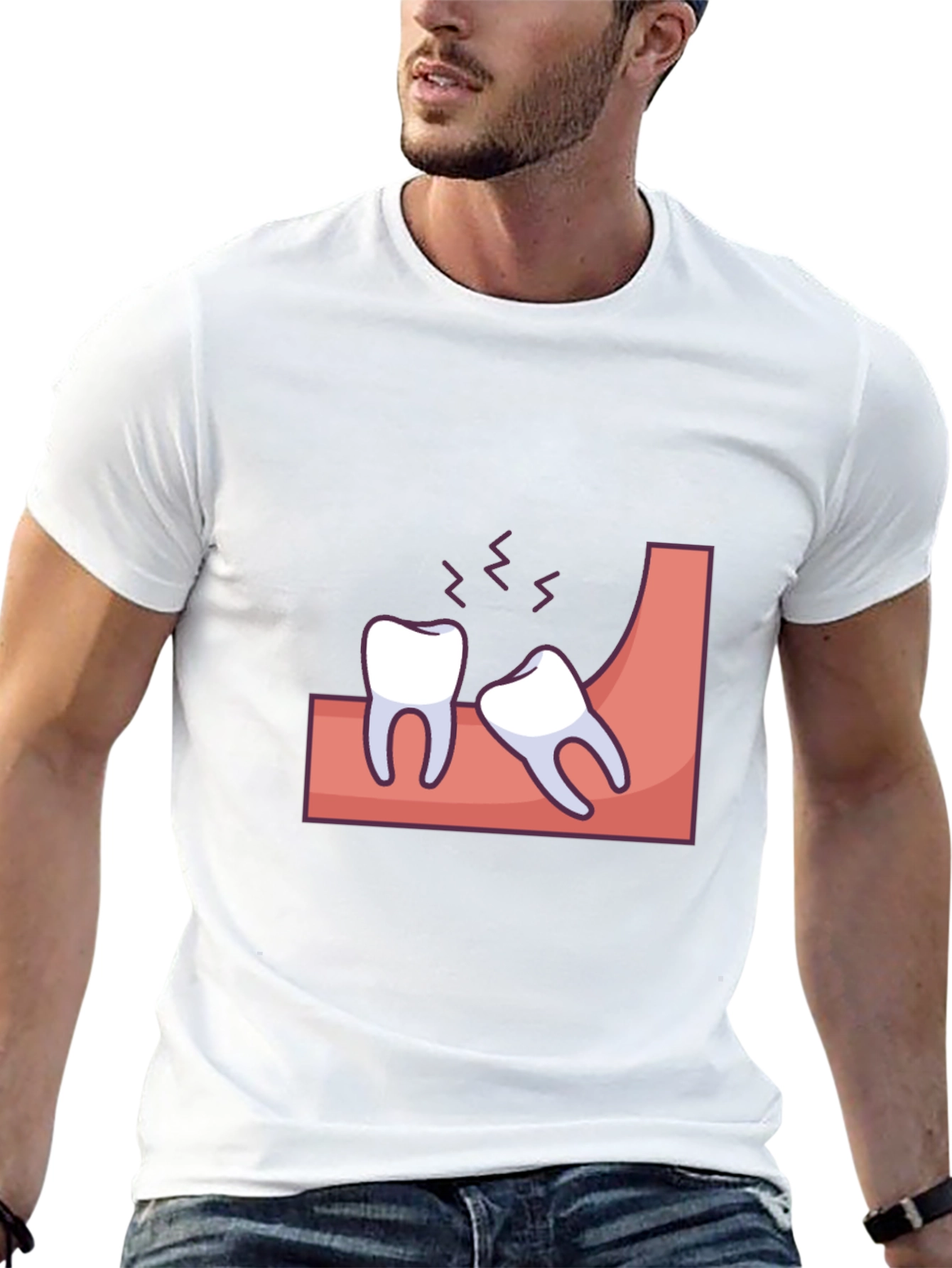 Wisdom Teeth Graphic Tee - Black Cotton T-Shirt
