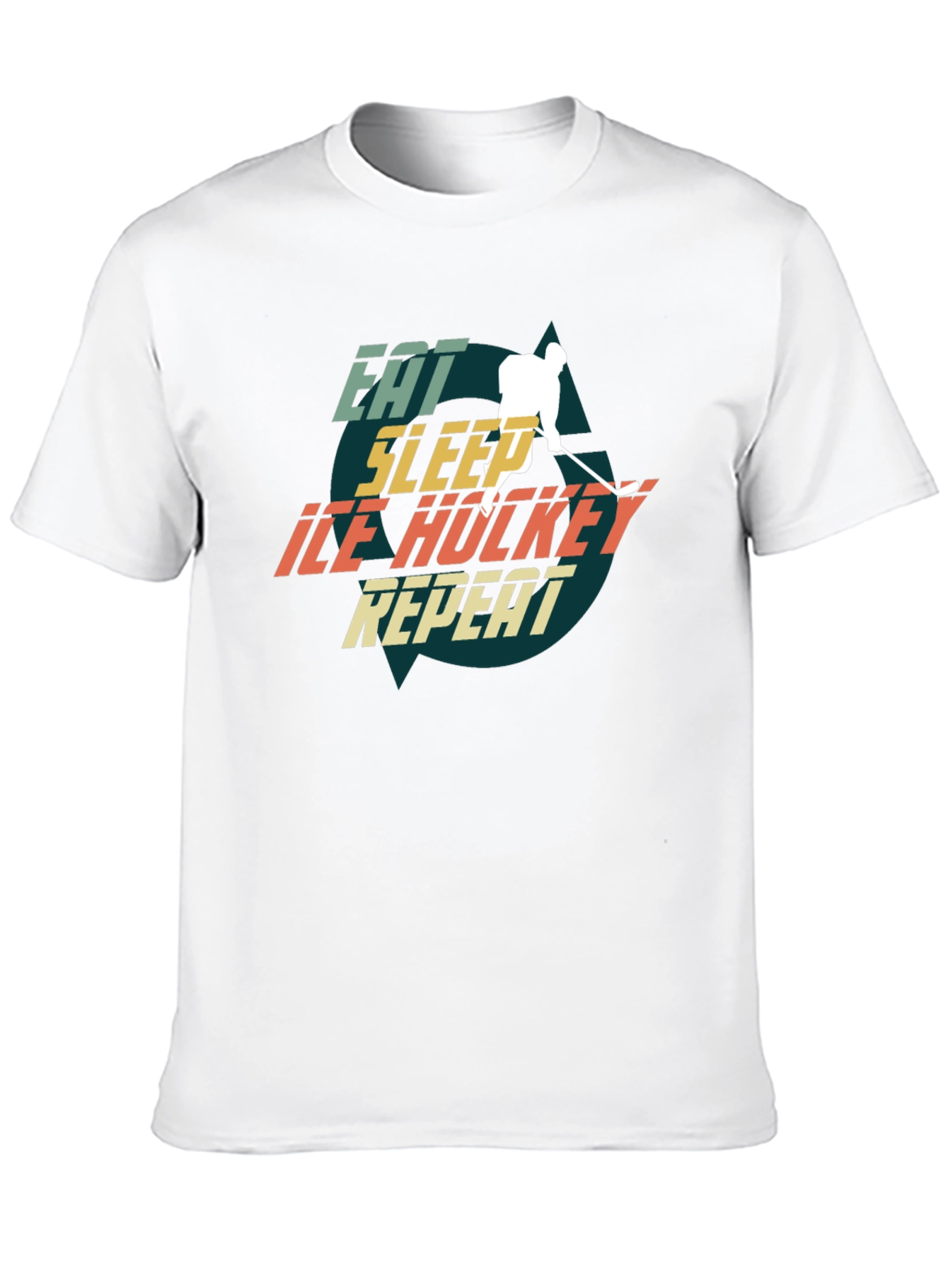 Eat Sleep Ice Hockey Repeat Graphic T-Shirt