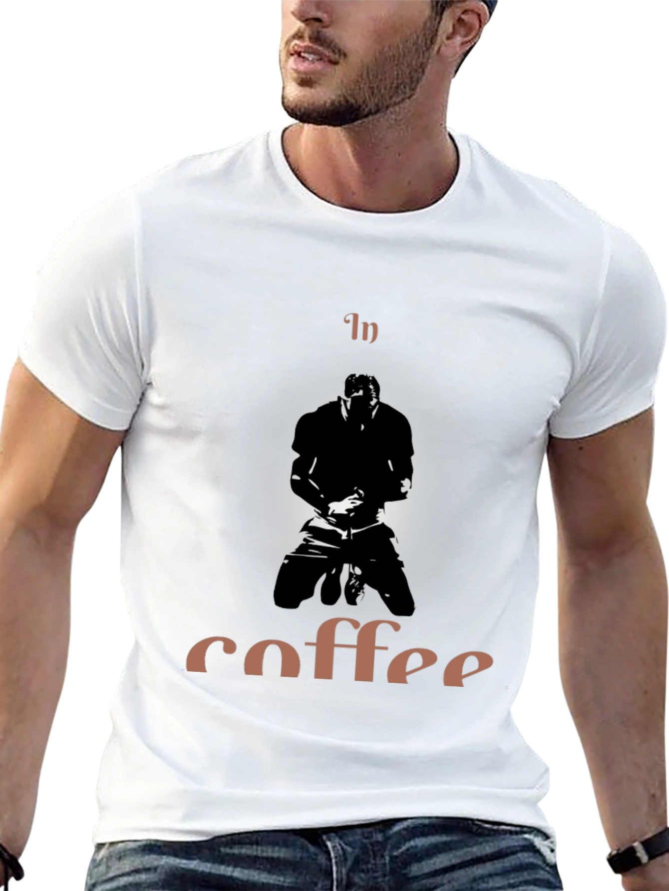 In Coffee Graphic Tee - Mens Black T-Shirt