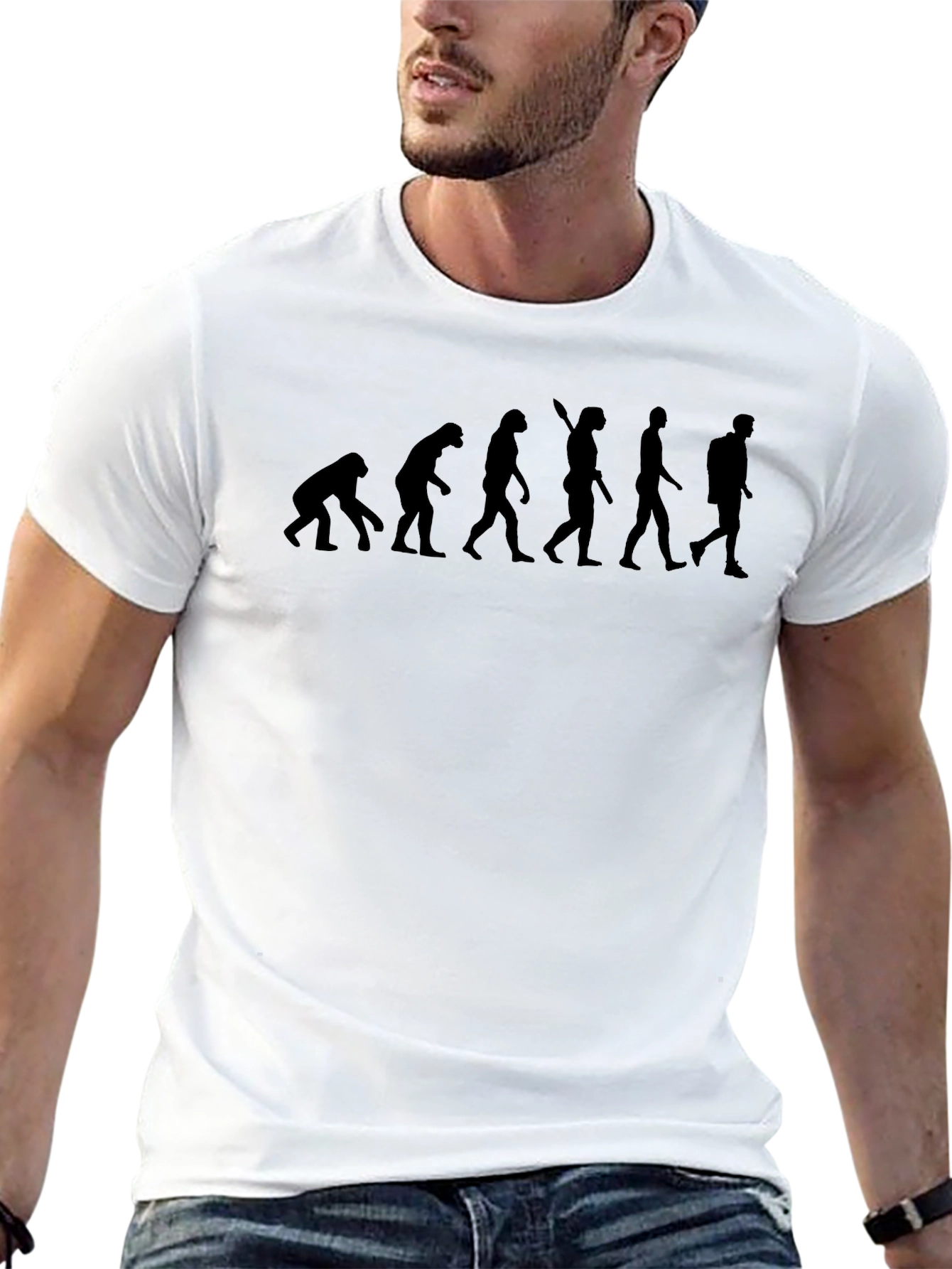 Evolution Graphic Tee - Black Casual T-Shirt