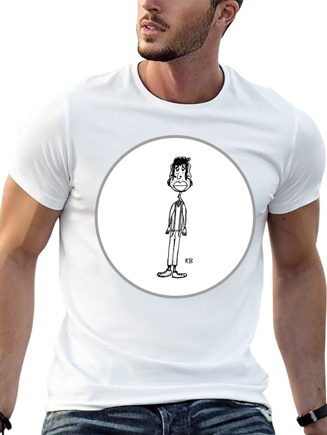 Cartoon Character Graphic Black T-Shirt