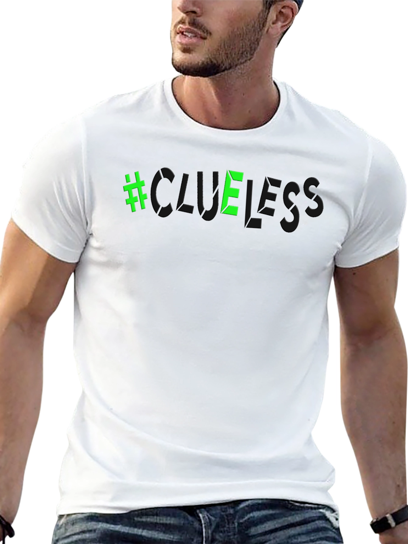 #Clueless Graphic Tee - Black - Trendy Casual Style