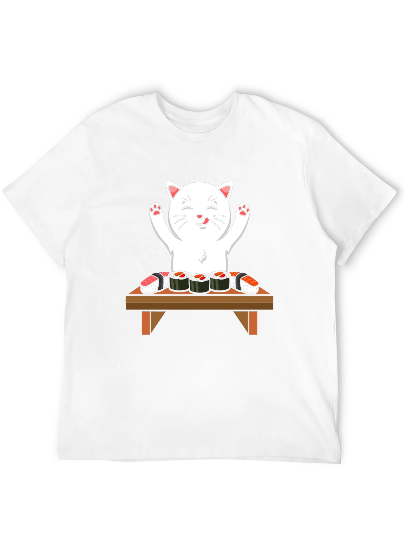 Cat Sushi T-Shirt - Cute Kawaii Design