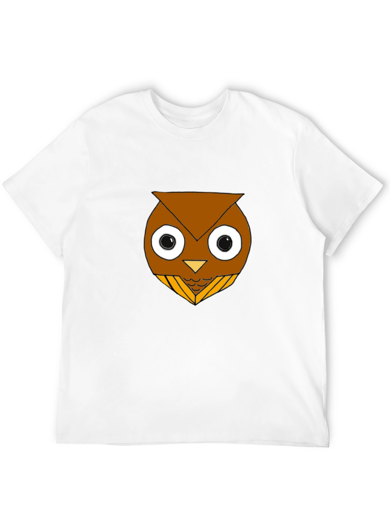 Funny Owl Graphic T-Shirt - Black Cotton Blend