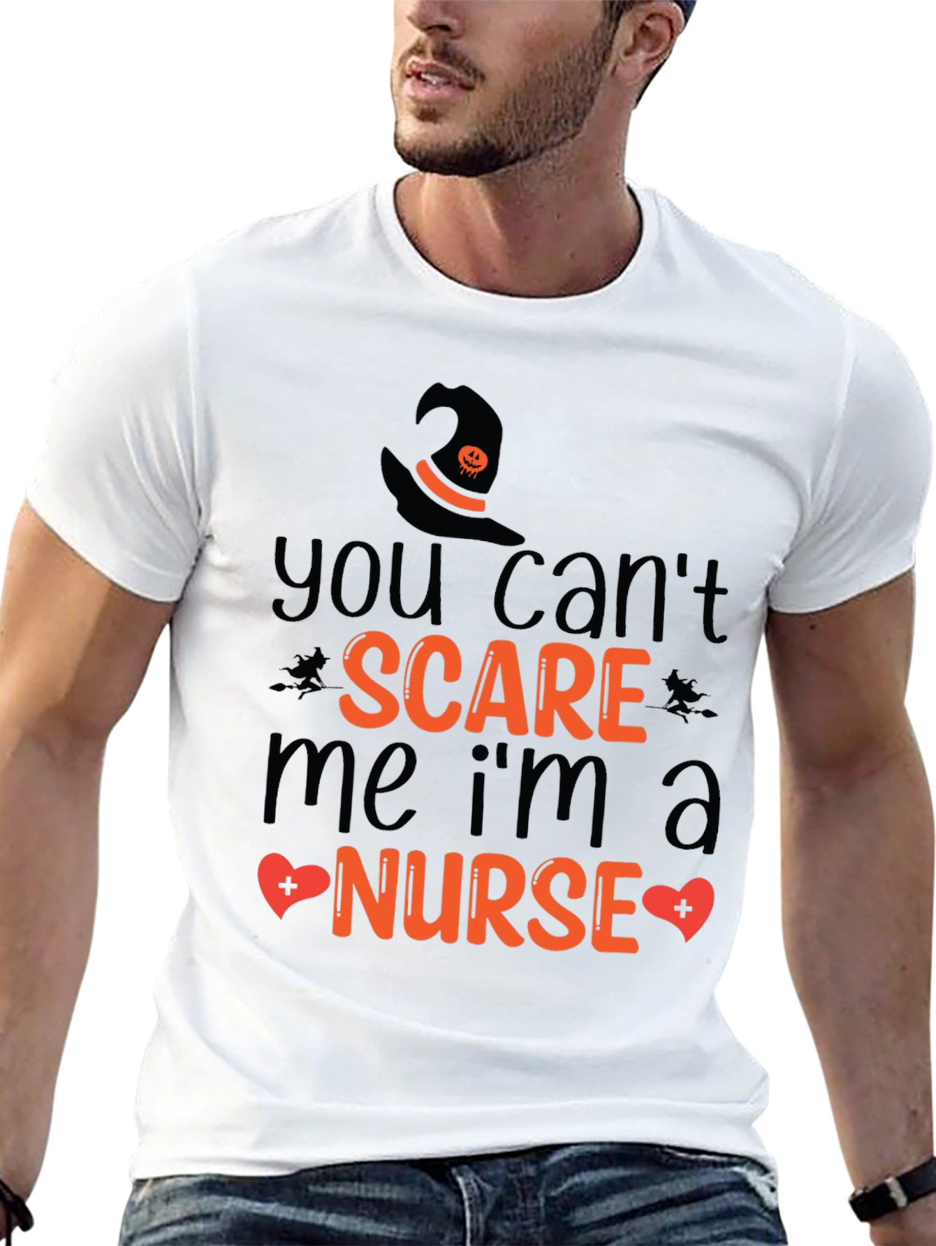You Cant Scare Me Nurse Halloween T-Shirt
