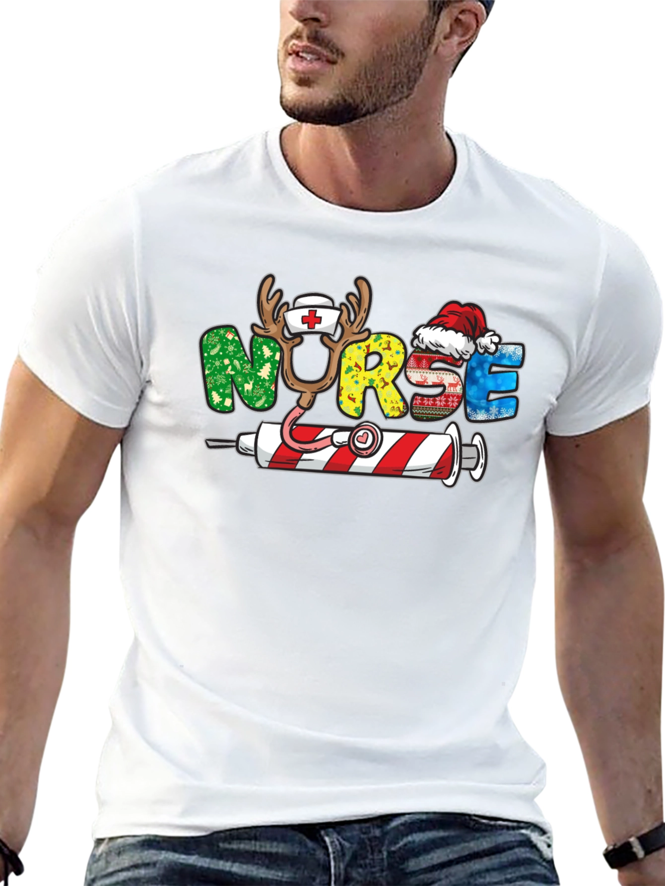 Christmas Nurse Graphic Tee