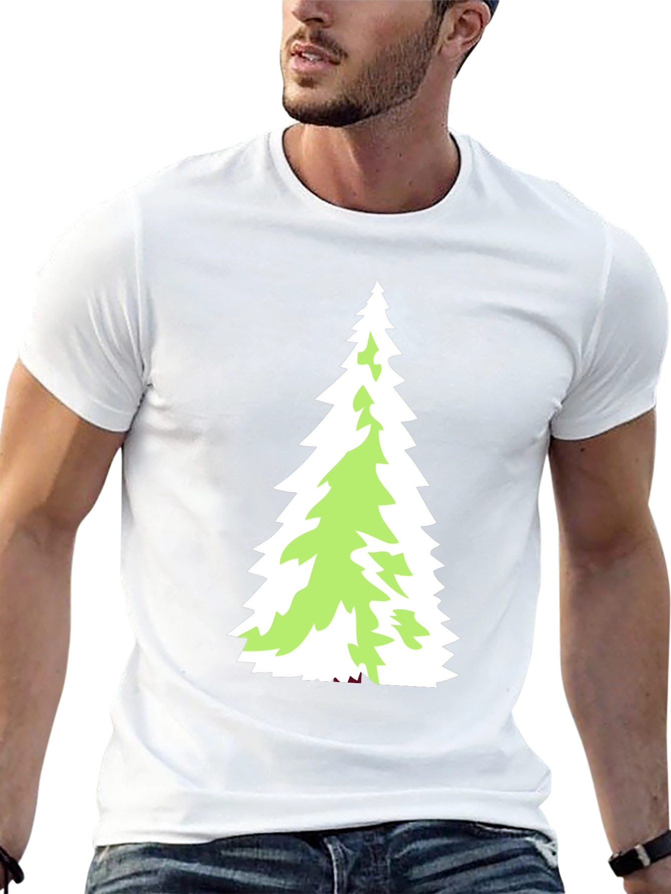 Festive Christmas Tree Graphic Tee - Holiday Style