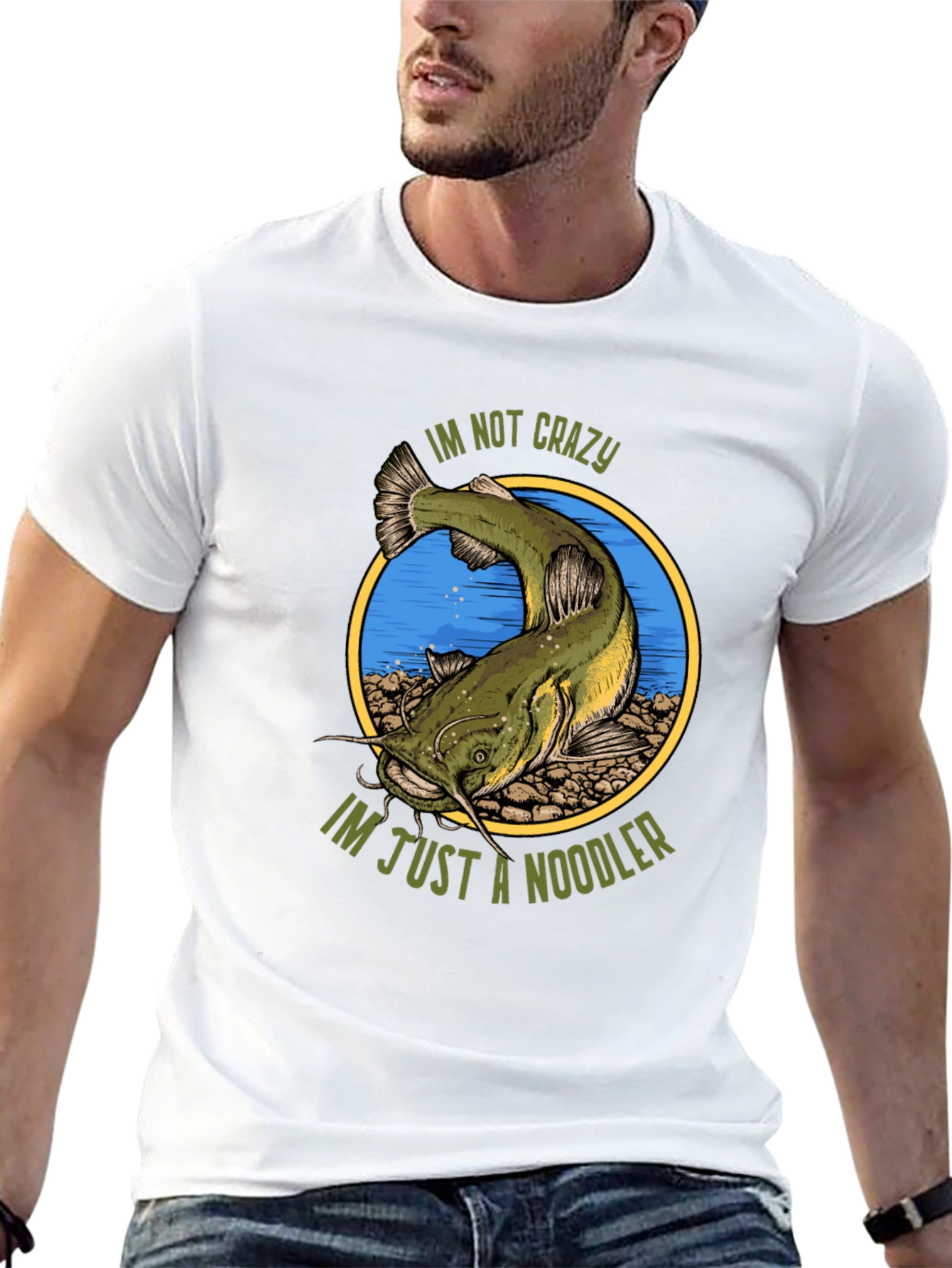 Crazy Noodler T-Shirt - Funny Fishing Tee