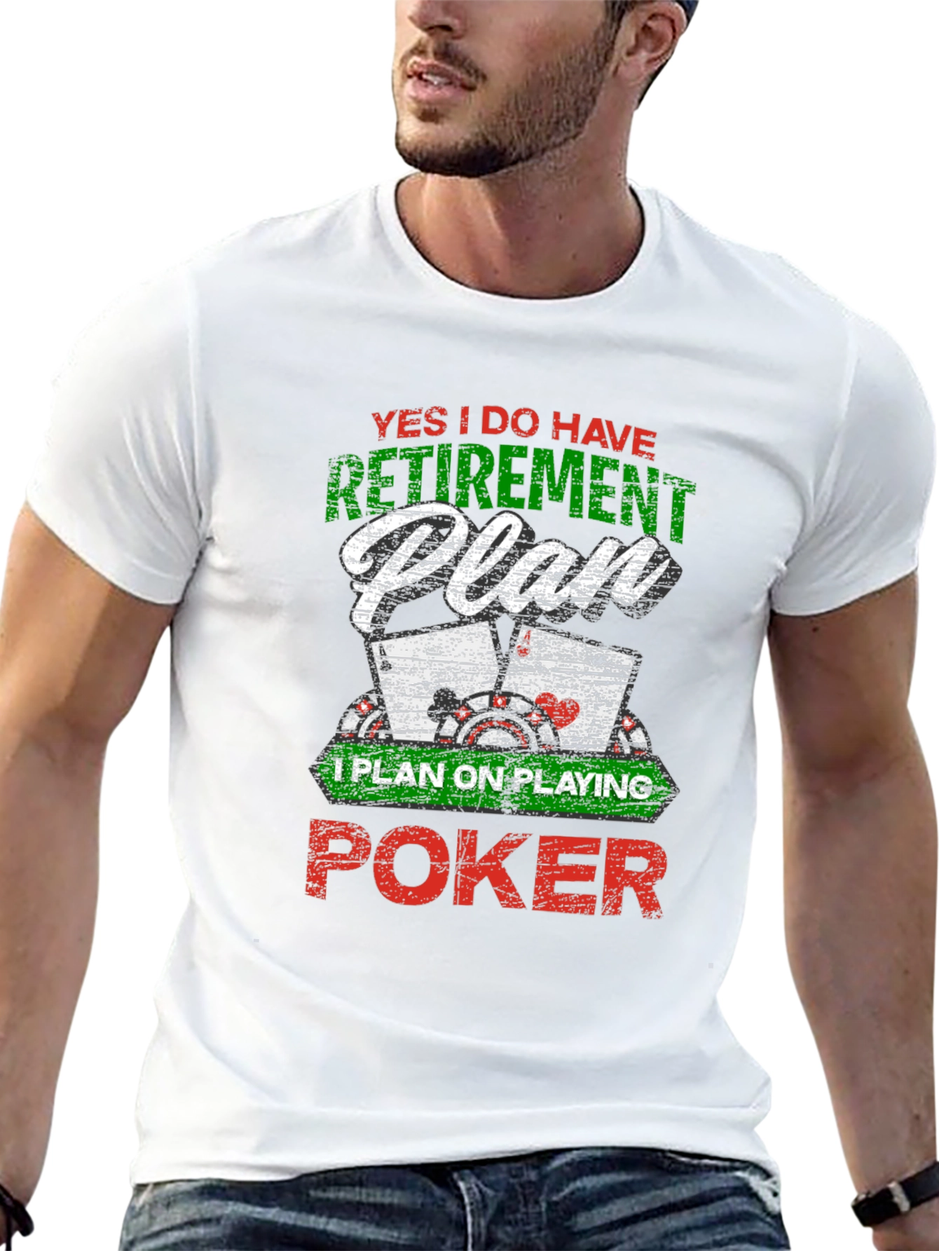 Retirement Plan Poker Graphic Tee - Black