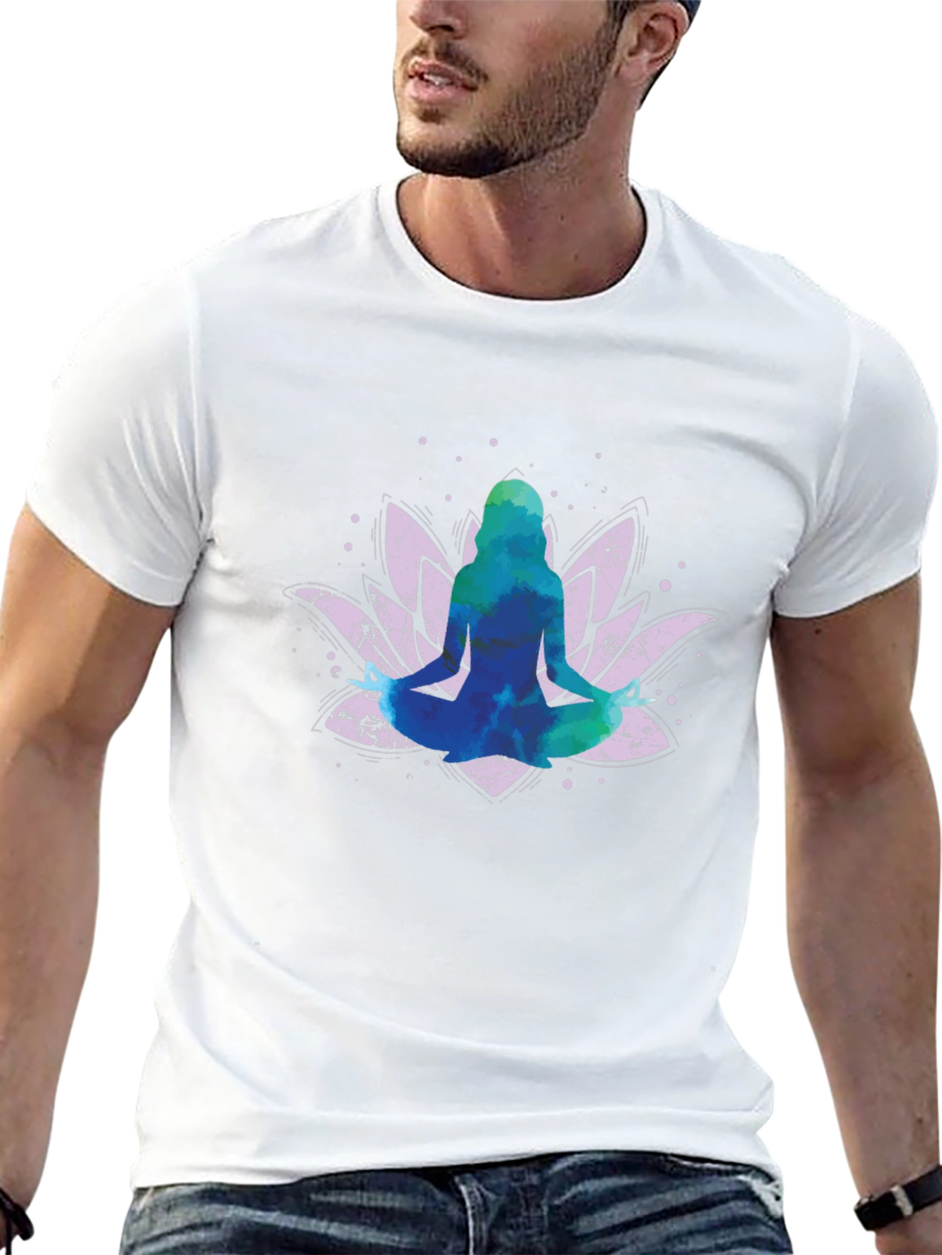 Lotus Yoga Pose Graphic T-Shirt