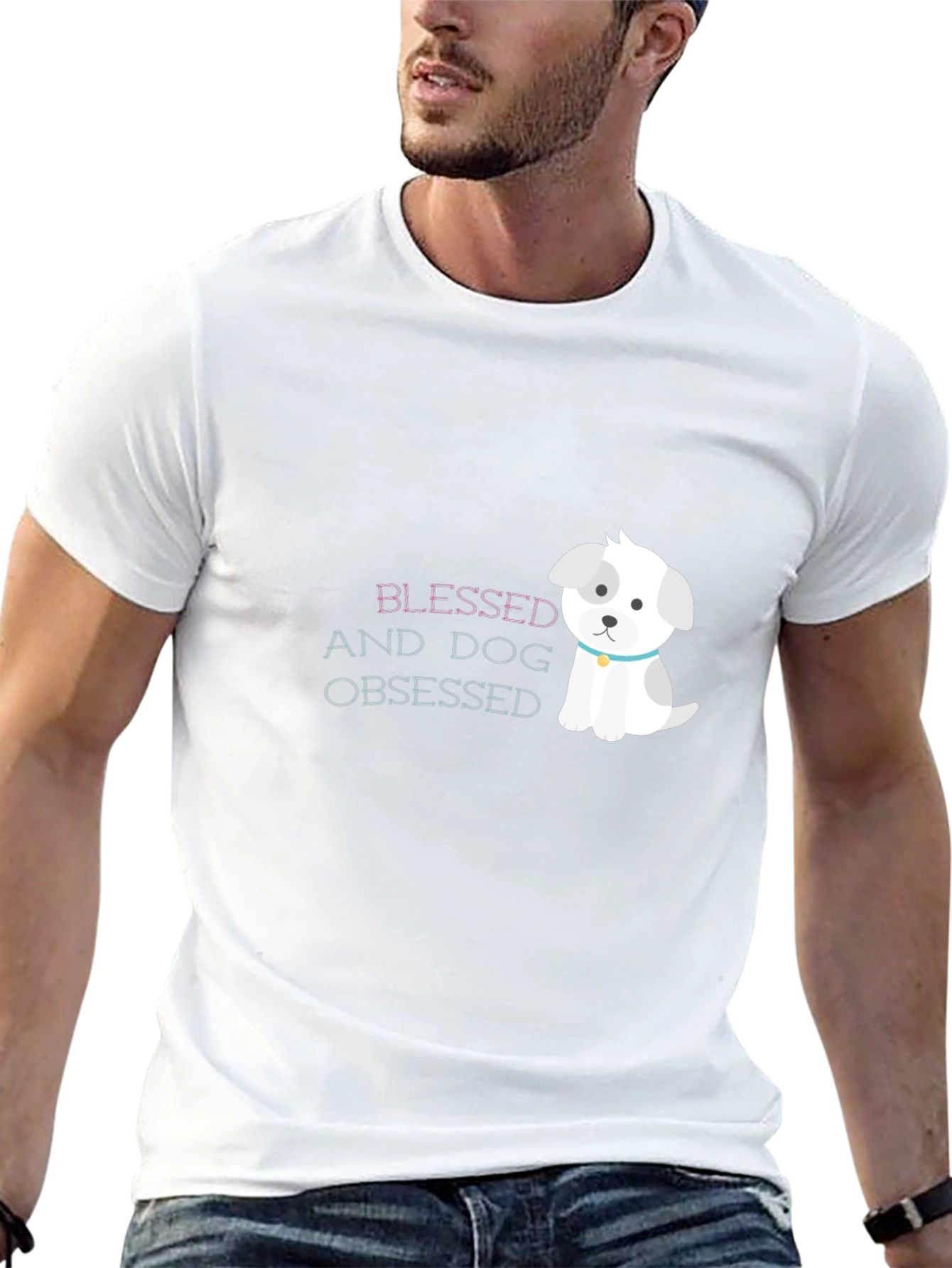 Blessed & Dog Obsessed Black Graphic T-Shirt