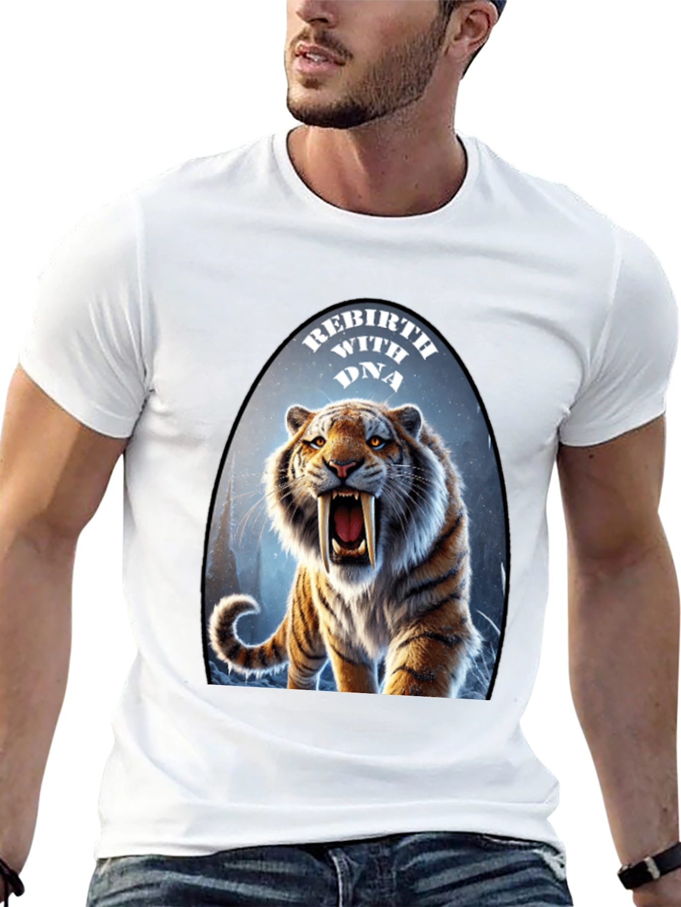 Rebirth With DNA Tiger Graphic T-Shirt