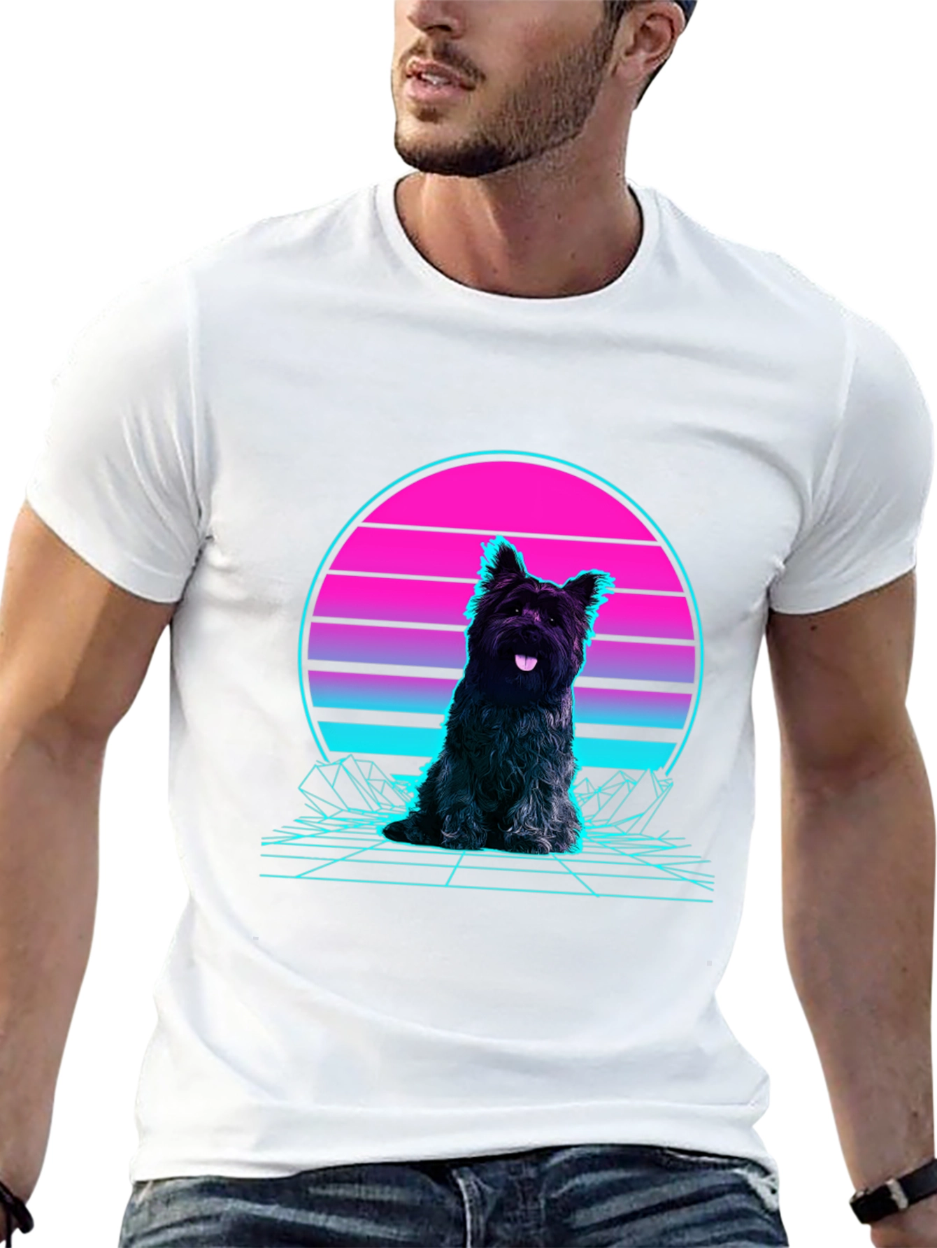 Retro Dog Graphic T-Shirt