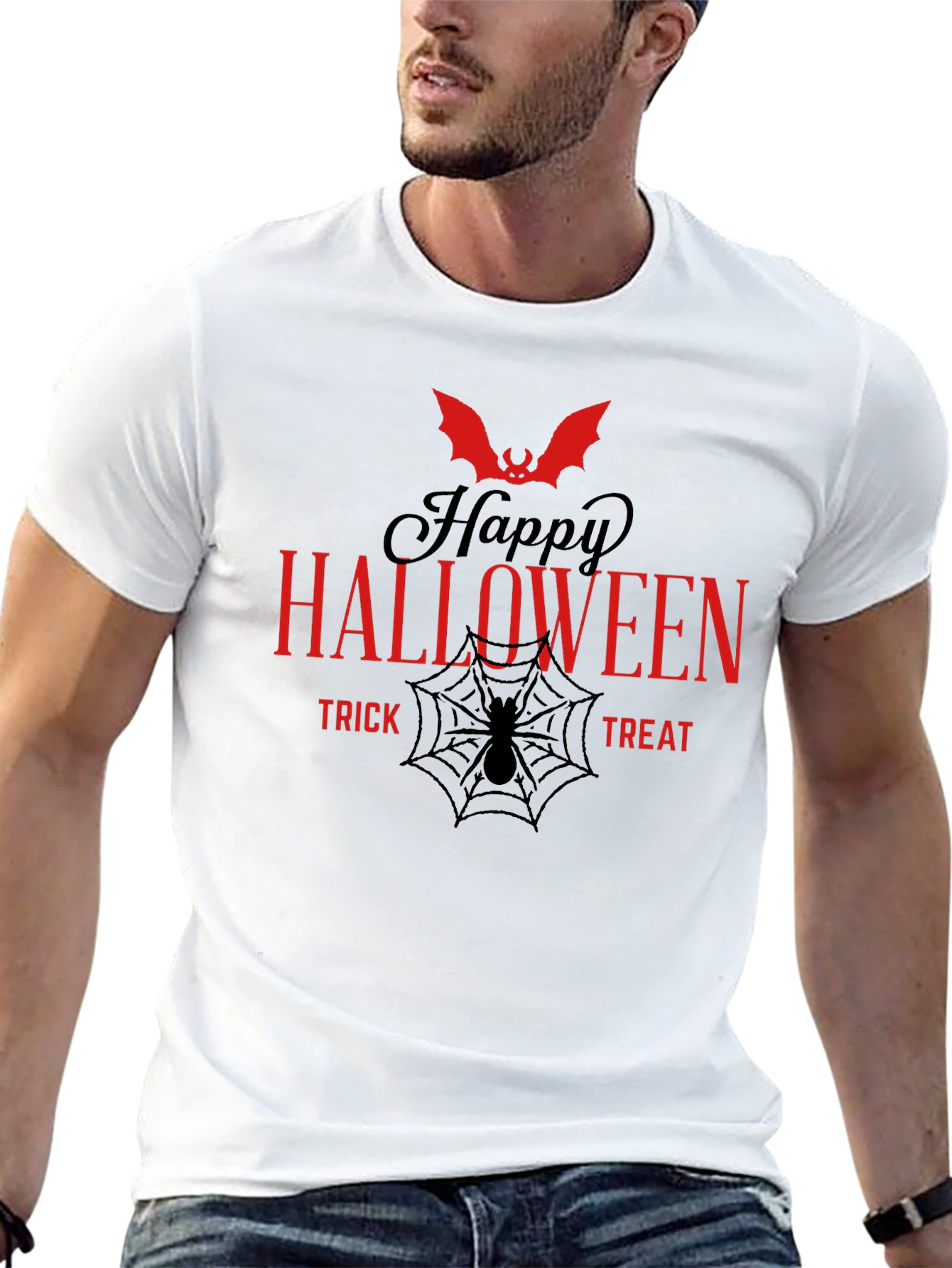 Halloween Bat Graphic T-Shirt