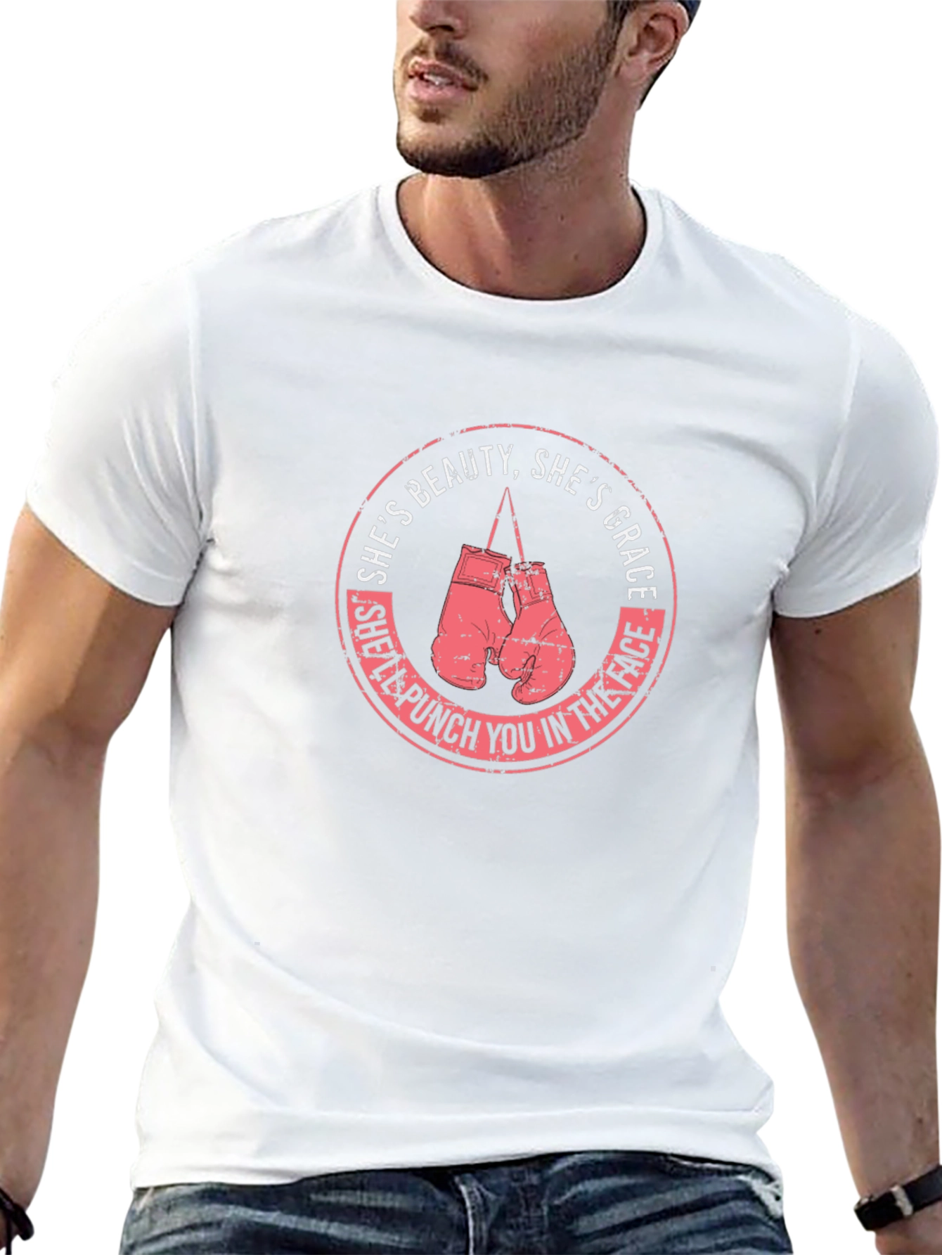 Shes Beauty Shes Grace Boxing Graphic T-Shirt