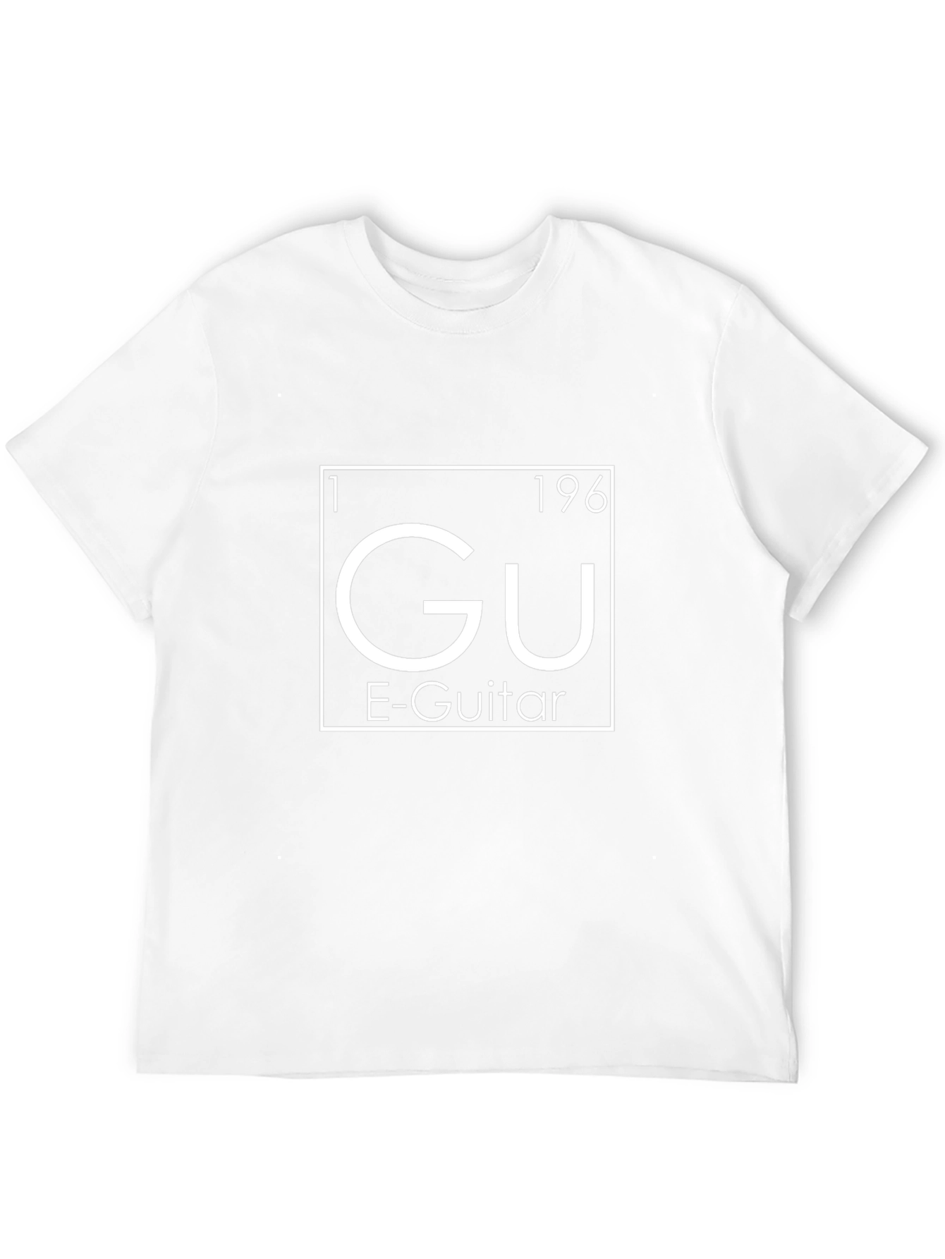 Guitar Periodic Table Style Black Graphic T-Shirt