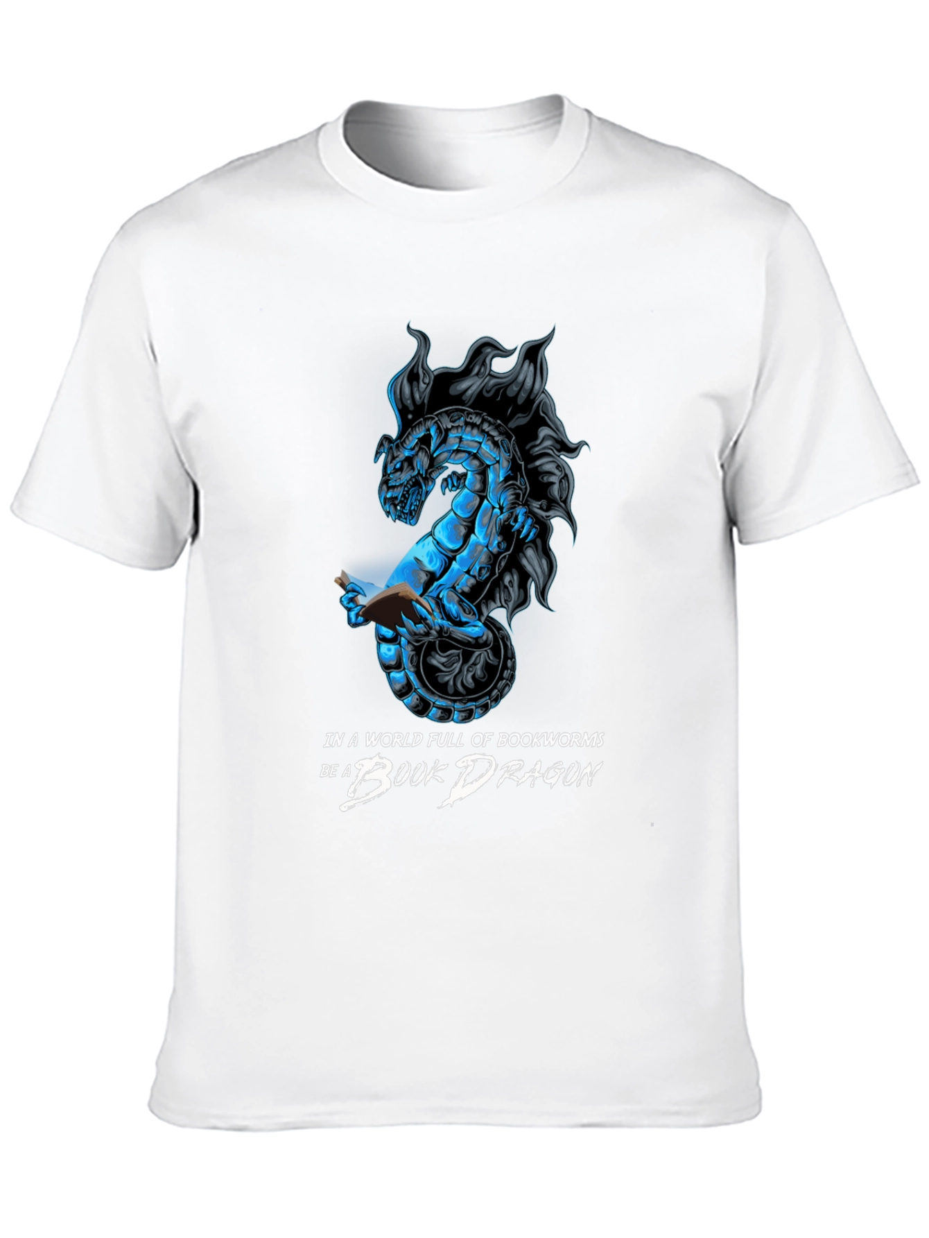 Book Dragon T-Shirt - Literary Fantasy Tee