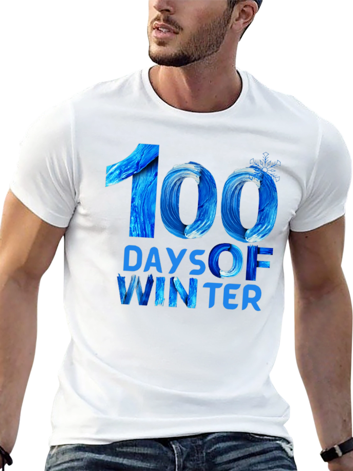 100 Days of Winter Black T-Shirt