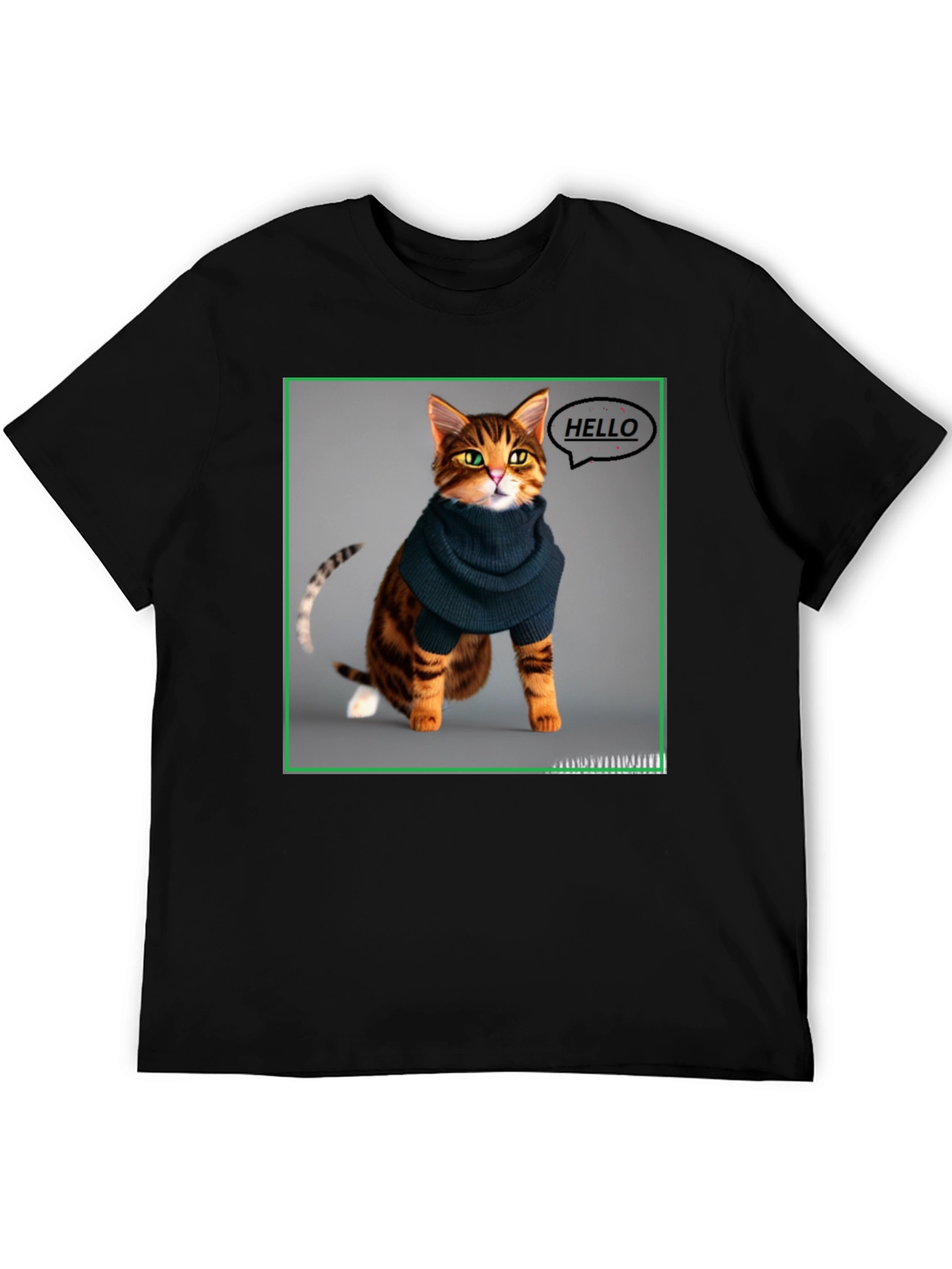 Cat in Scarf Graphic Tee