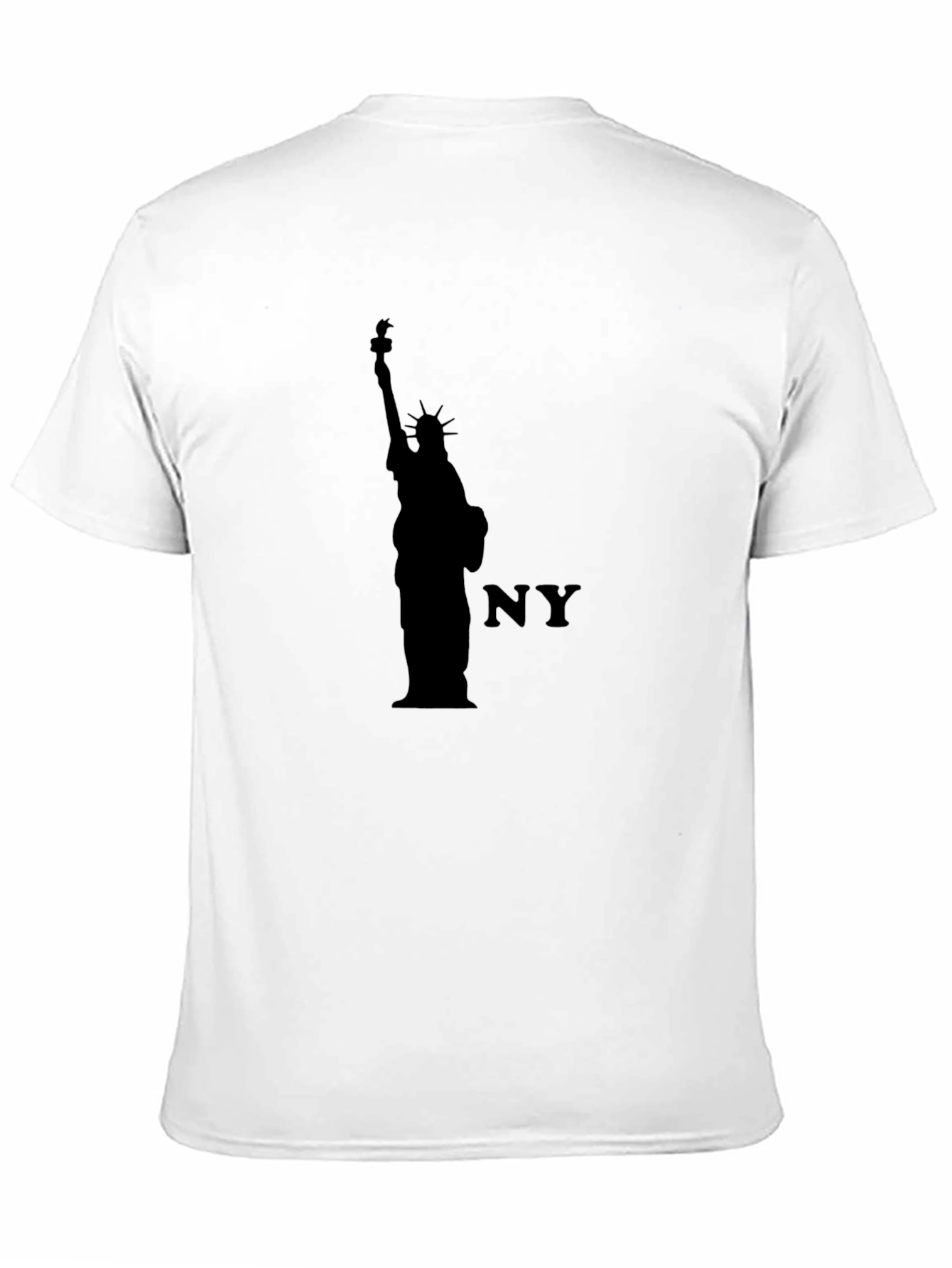 NY Liberty Statue Graphic Tee - Black Cotton Blend