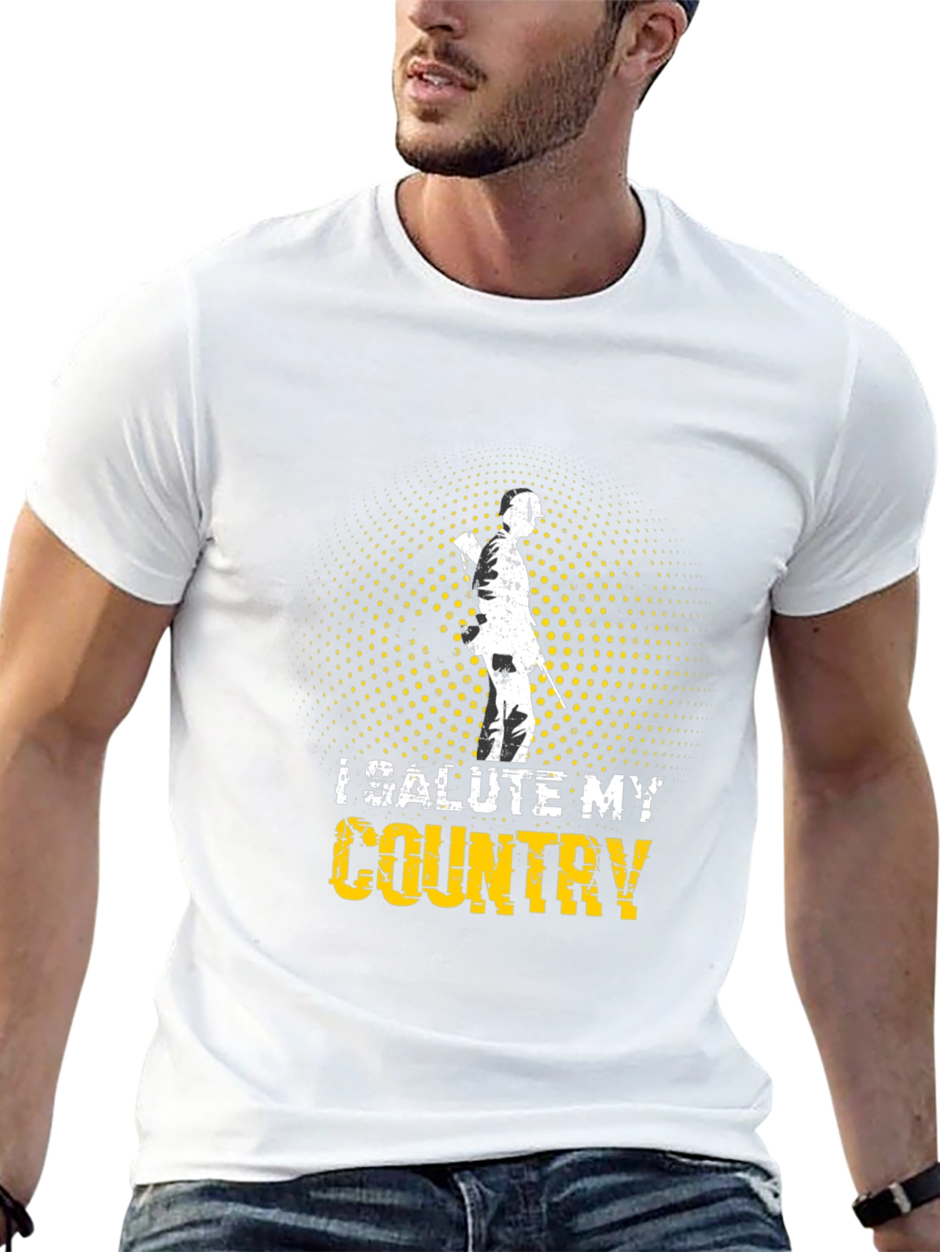 I Salute My Country Graphic Tee - Patriotic Apparel
