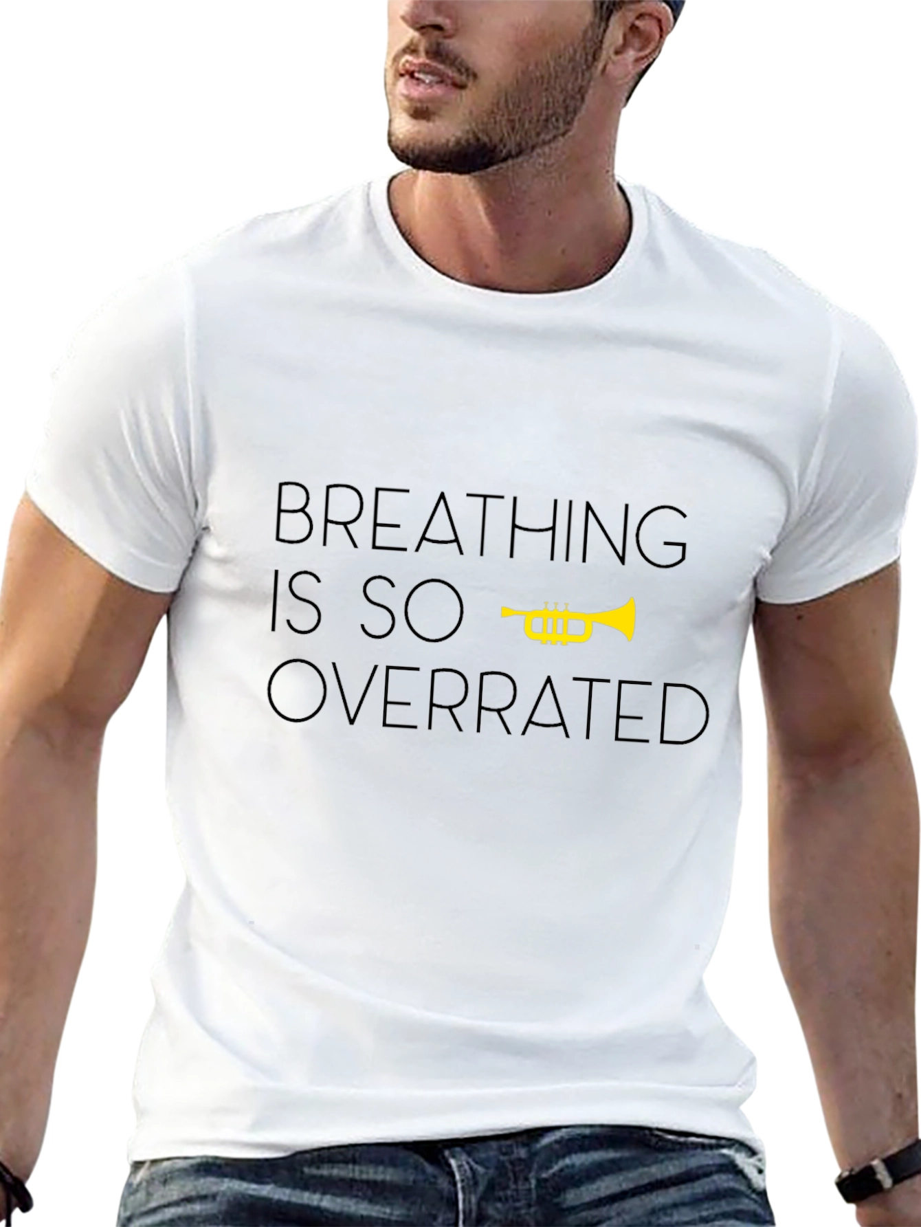 Breathing is Overrated Black T-Shirt